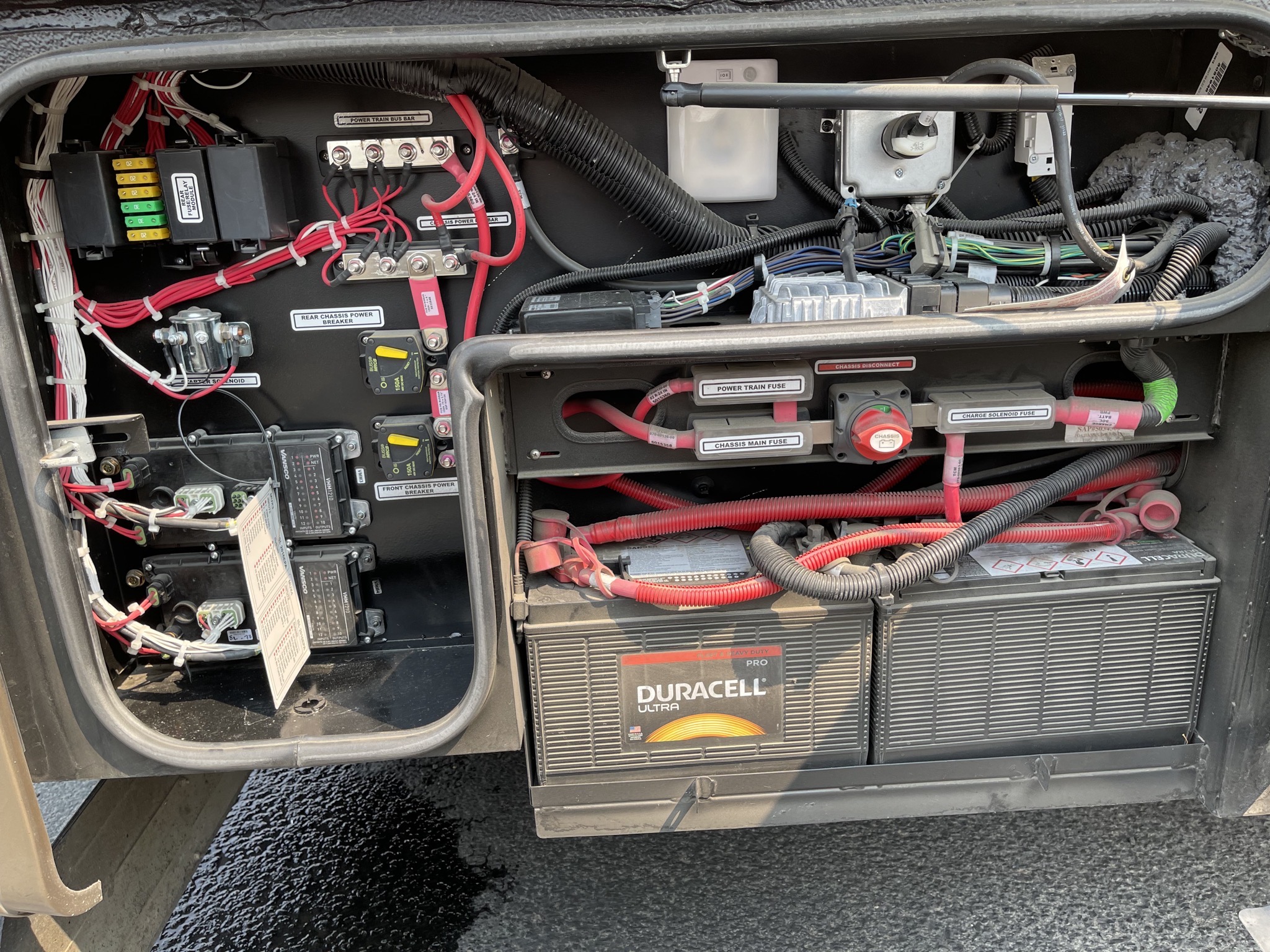 Chassis batteries and electronics