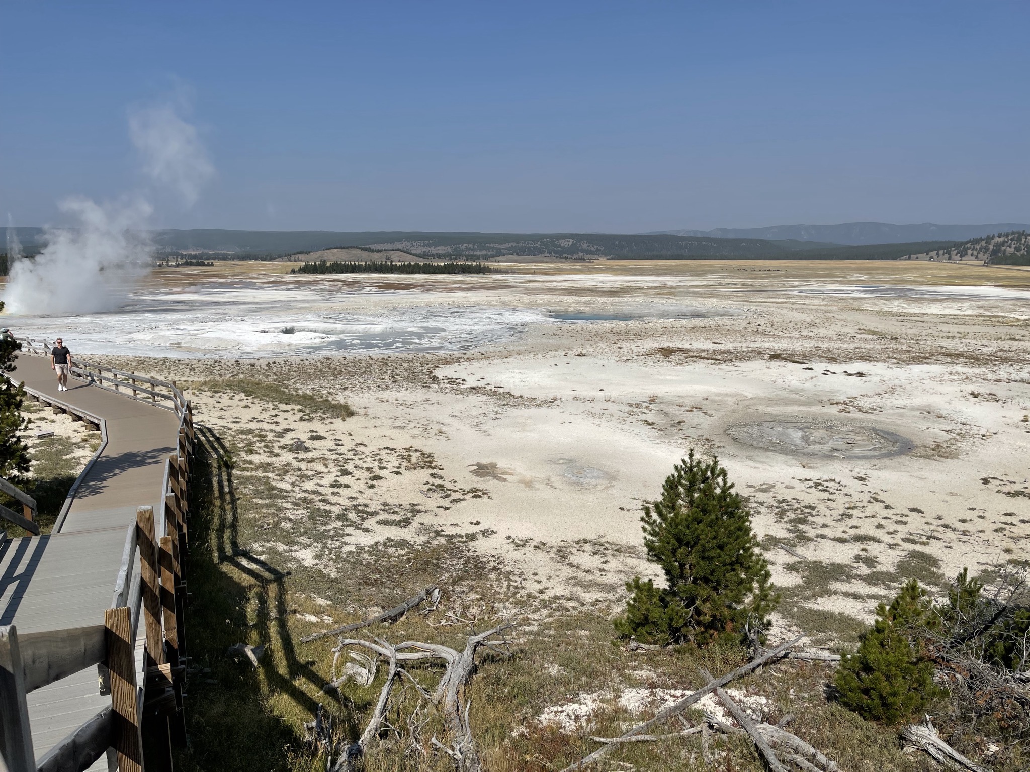 Boardwalk and geysers
