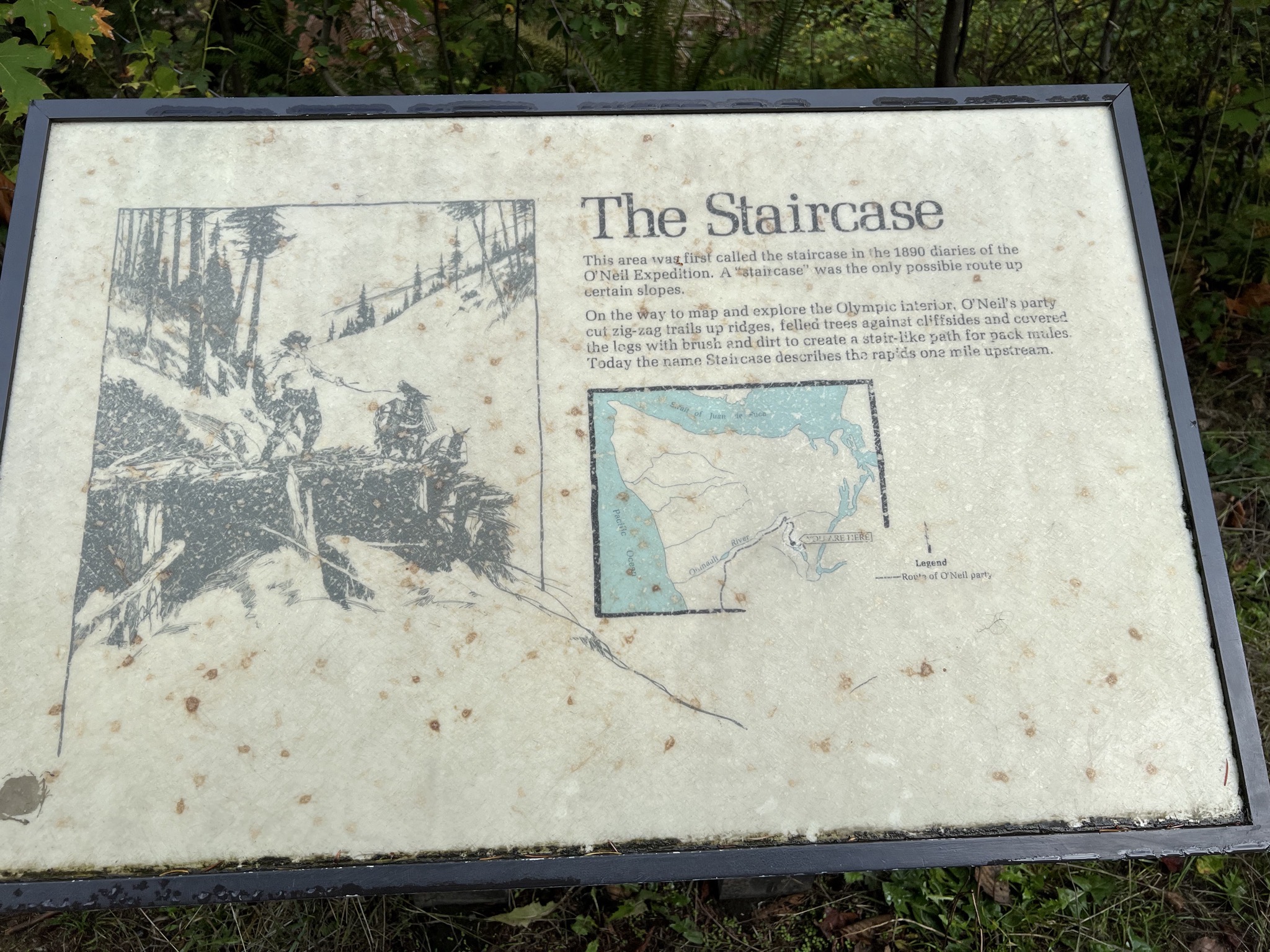 Staircase info sign