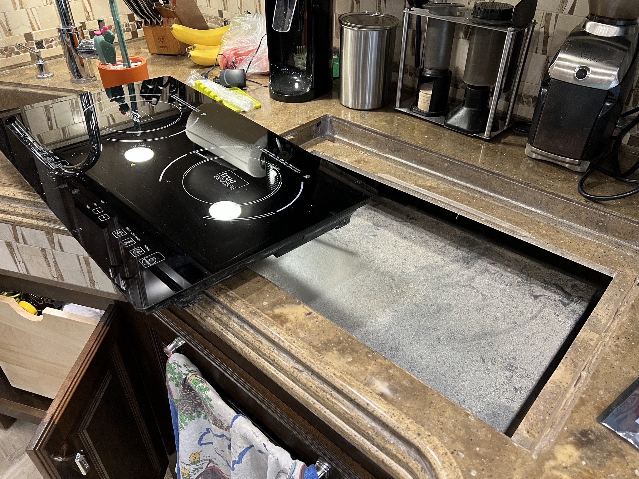 Removed cooktop