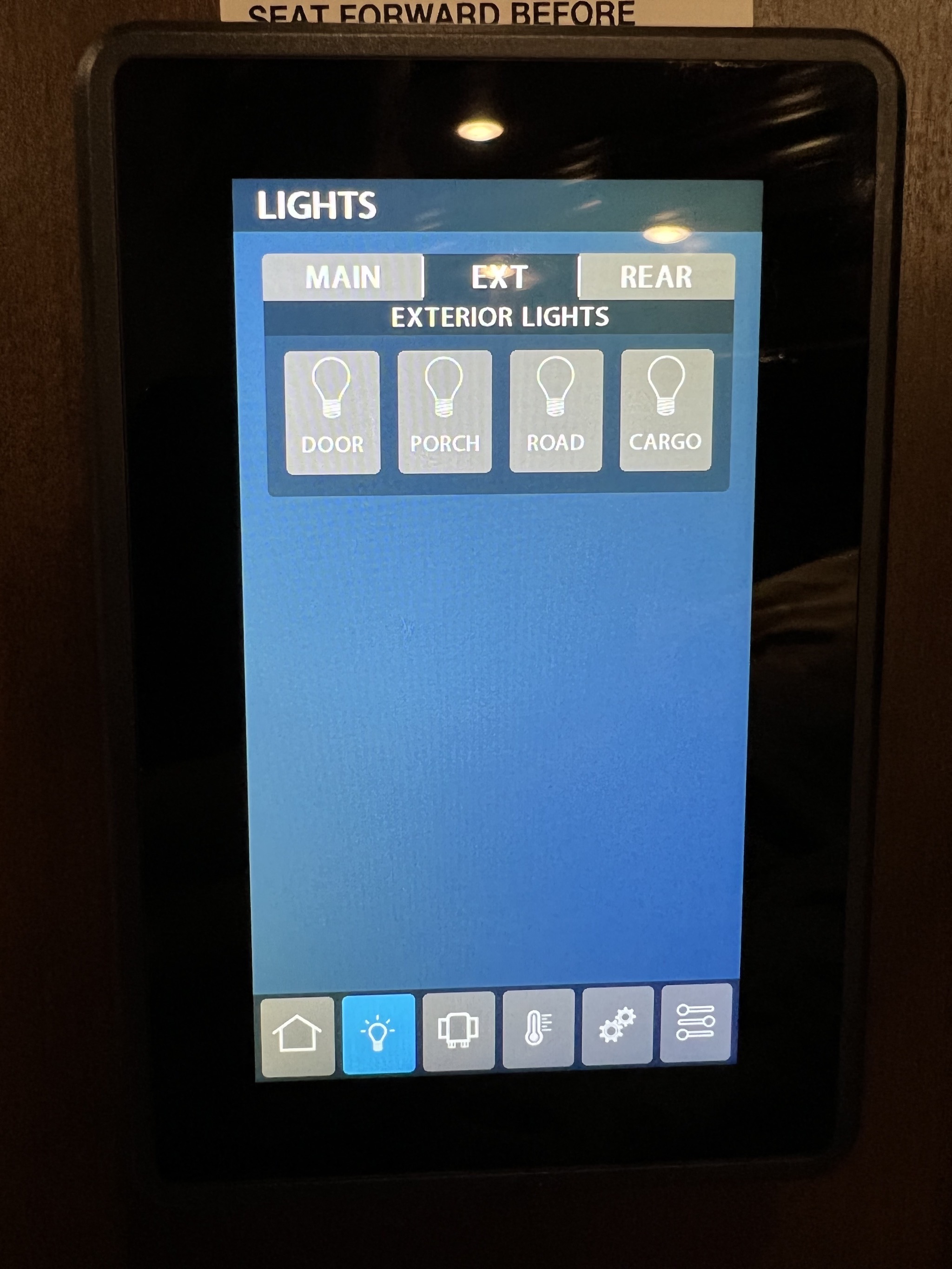 Exterior lights screen