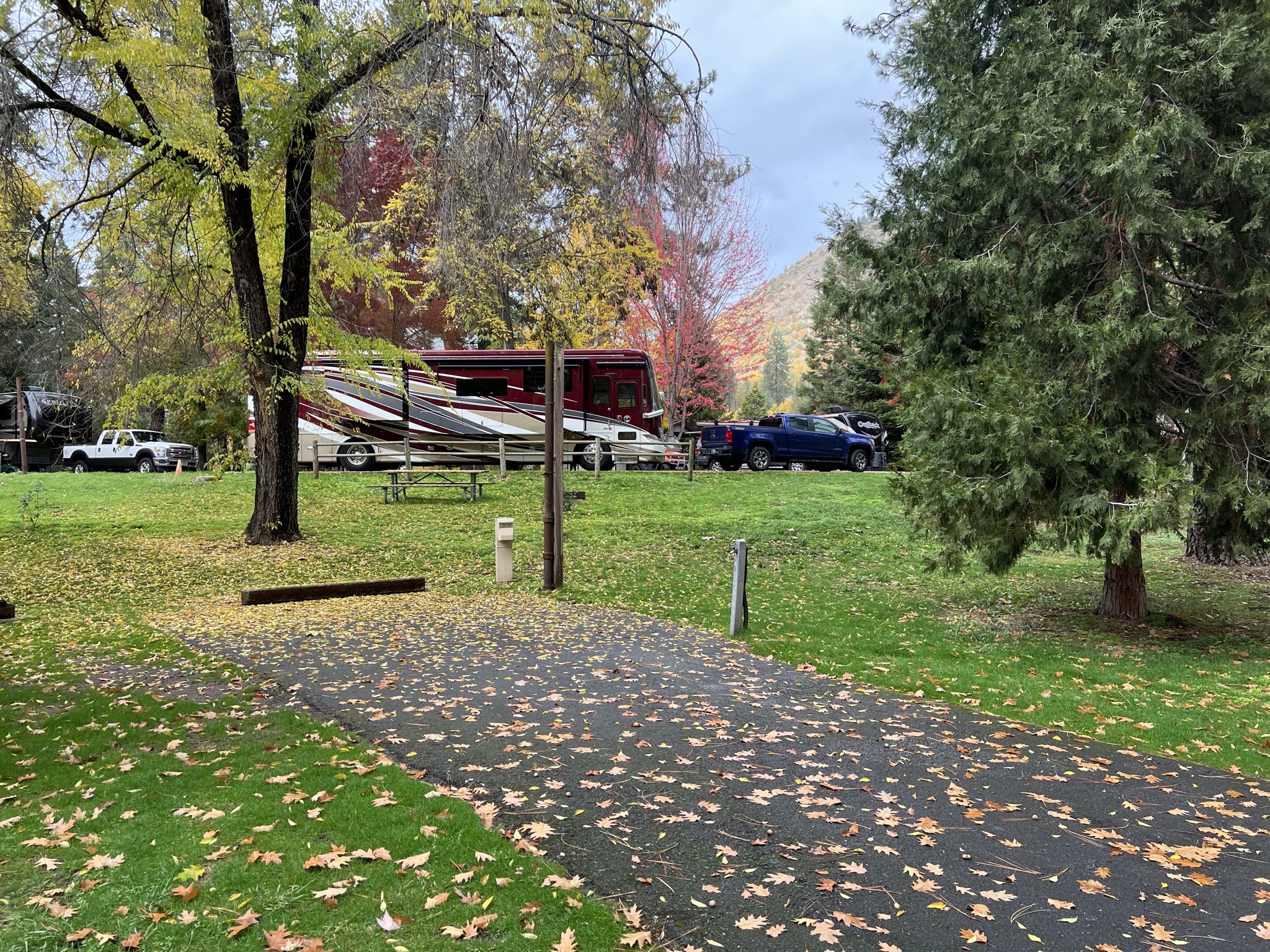 Campsite from below