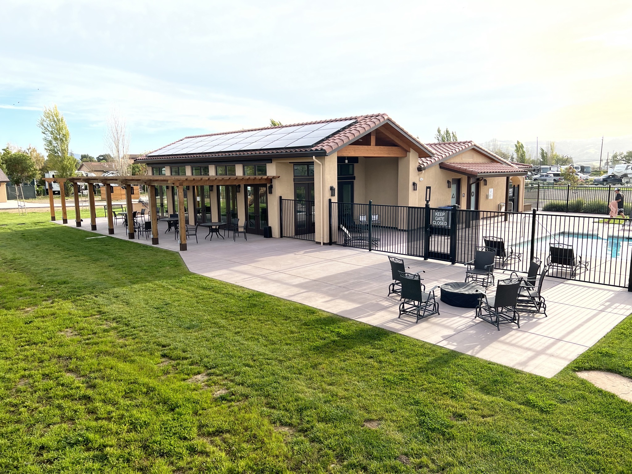 Clubhouse and pool area