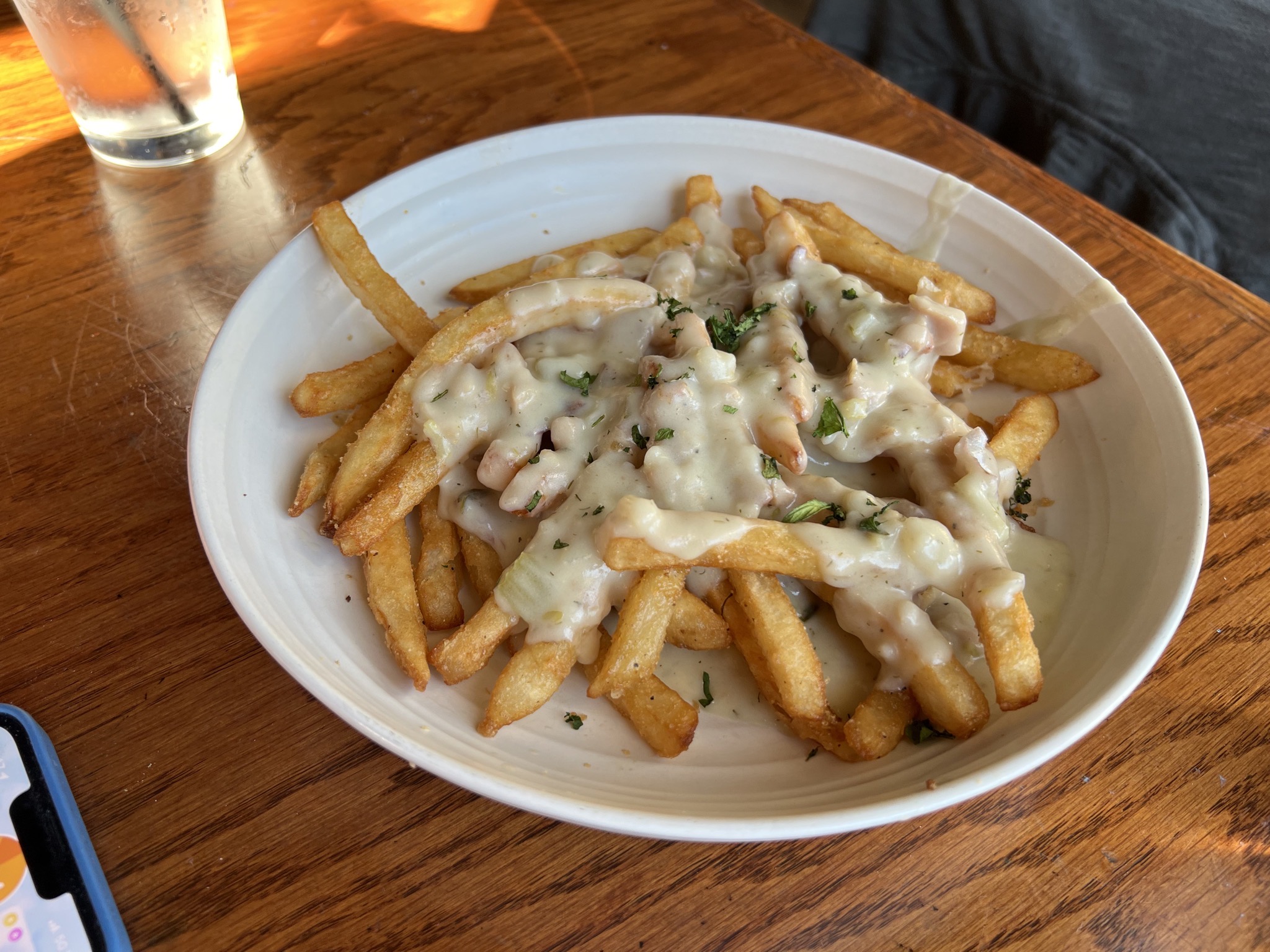 Clam chowder fries