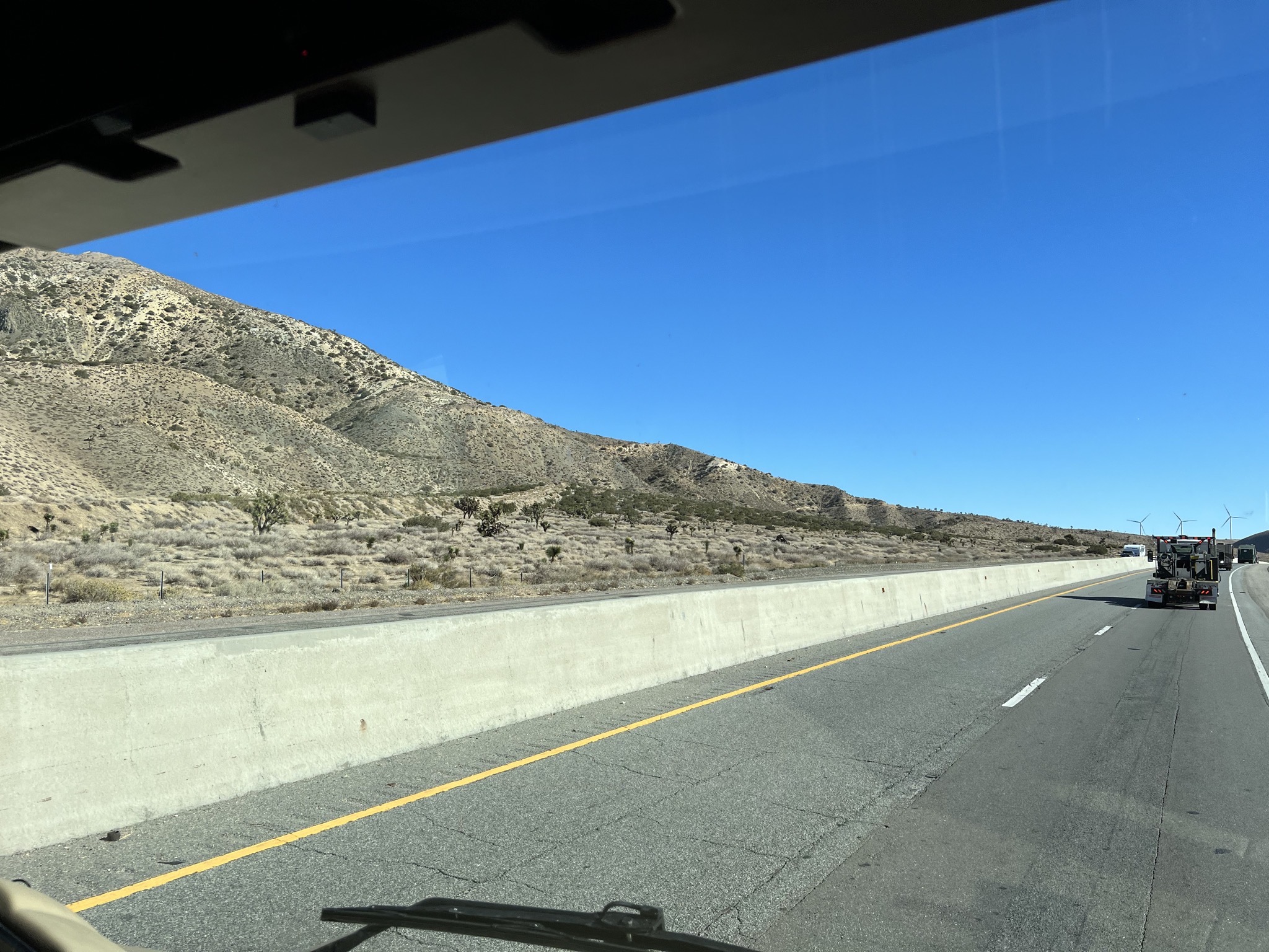 Hills and wind turbines