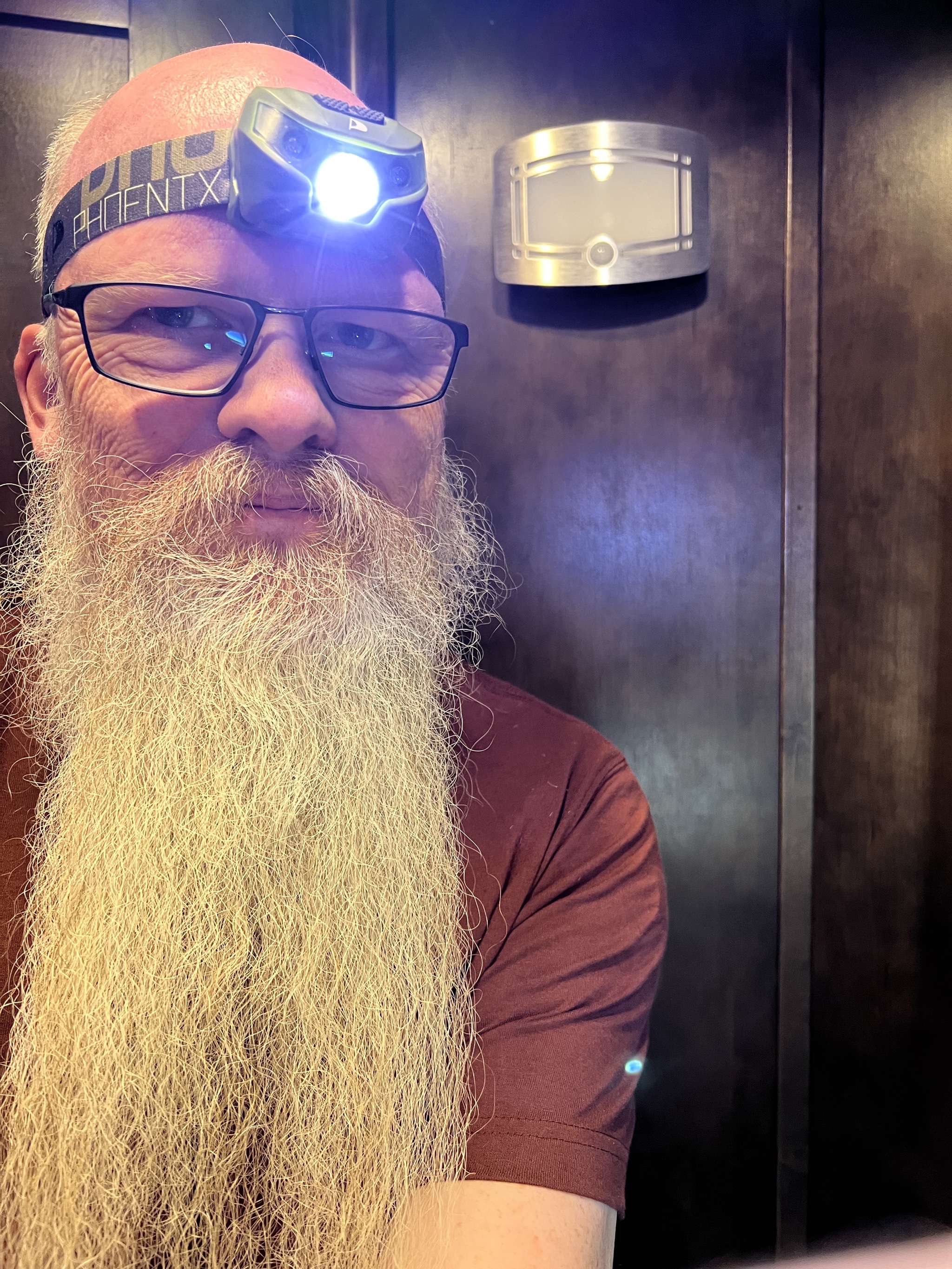 David with headlamp