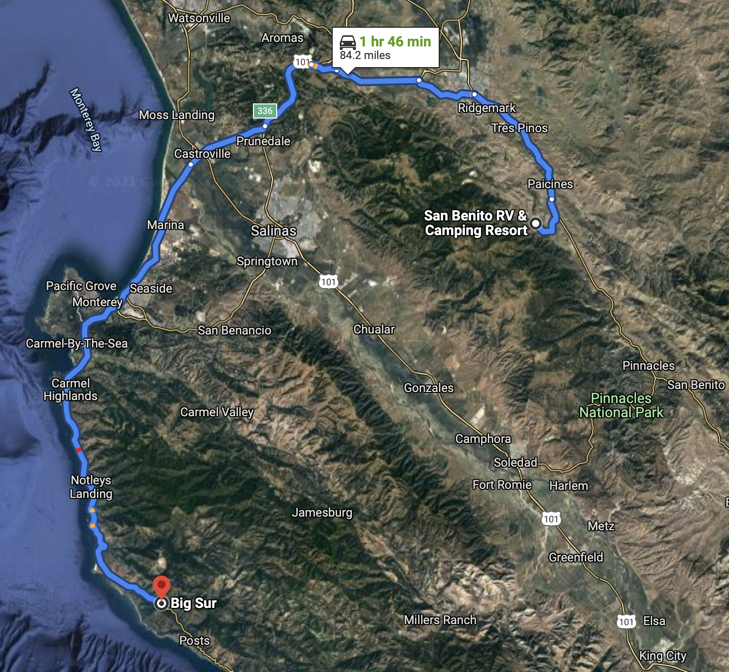Map route