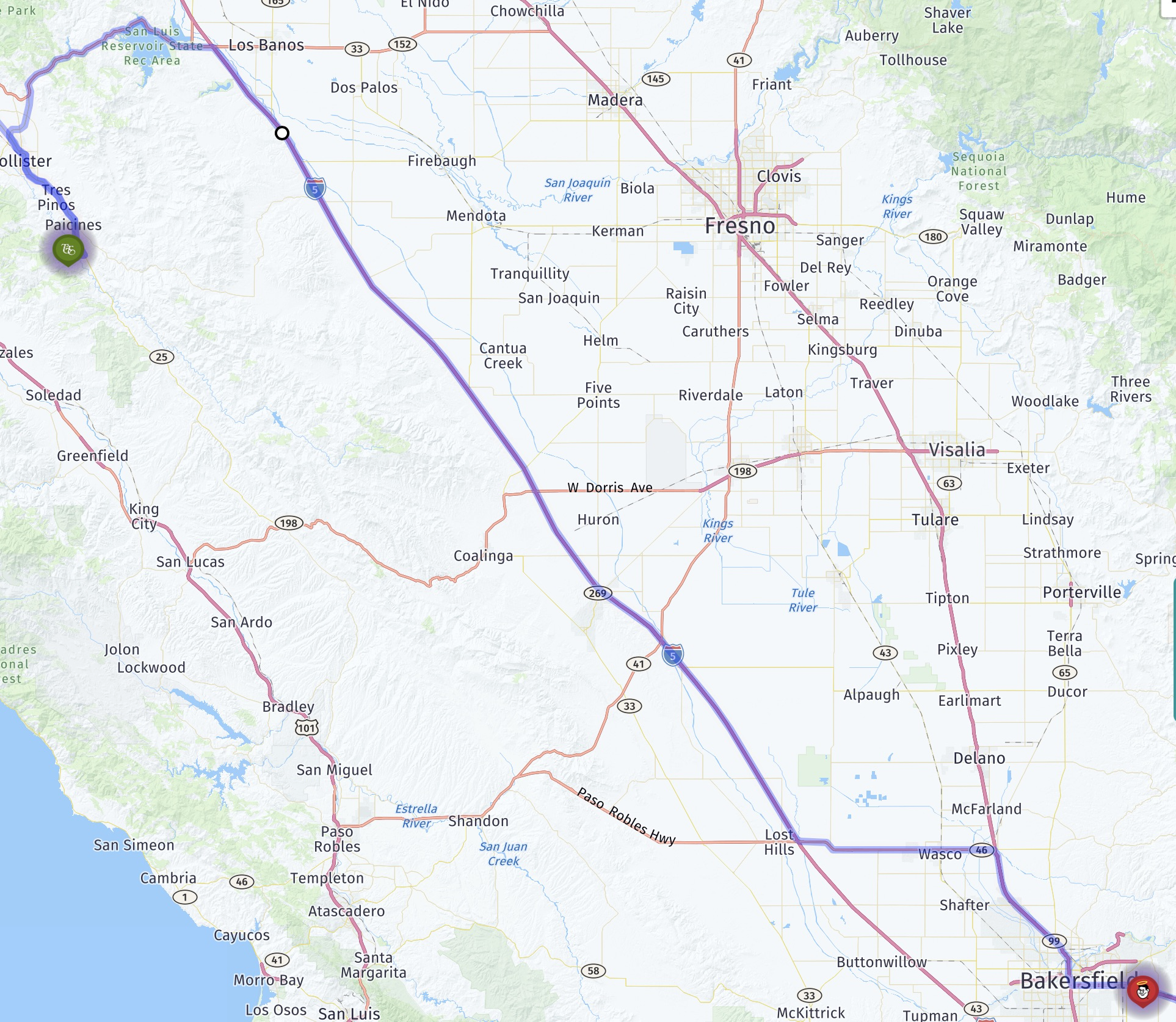Map route