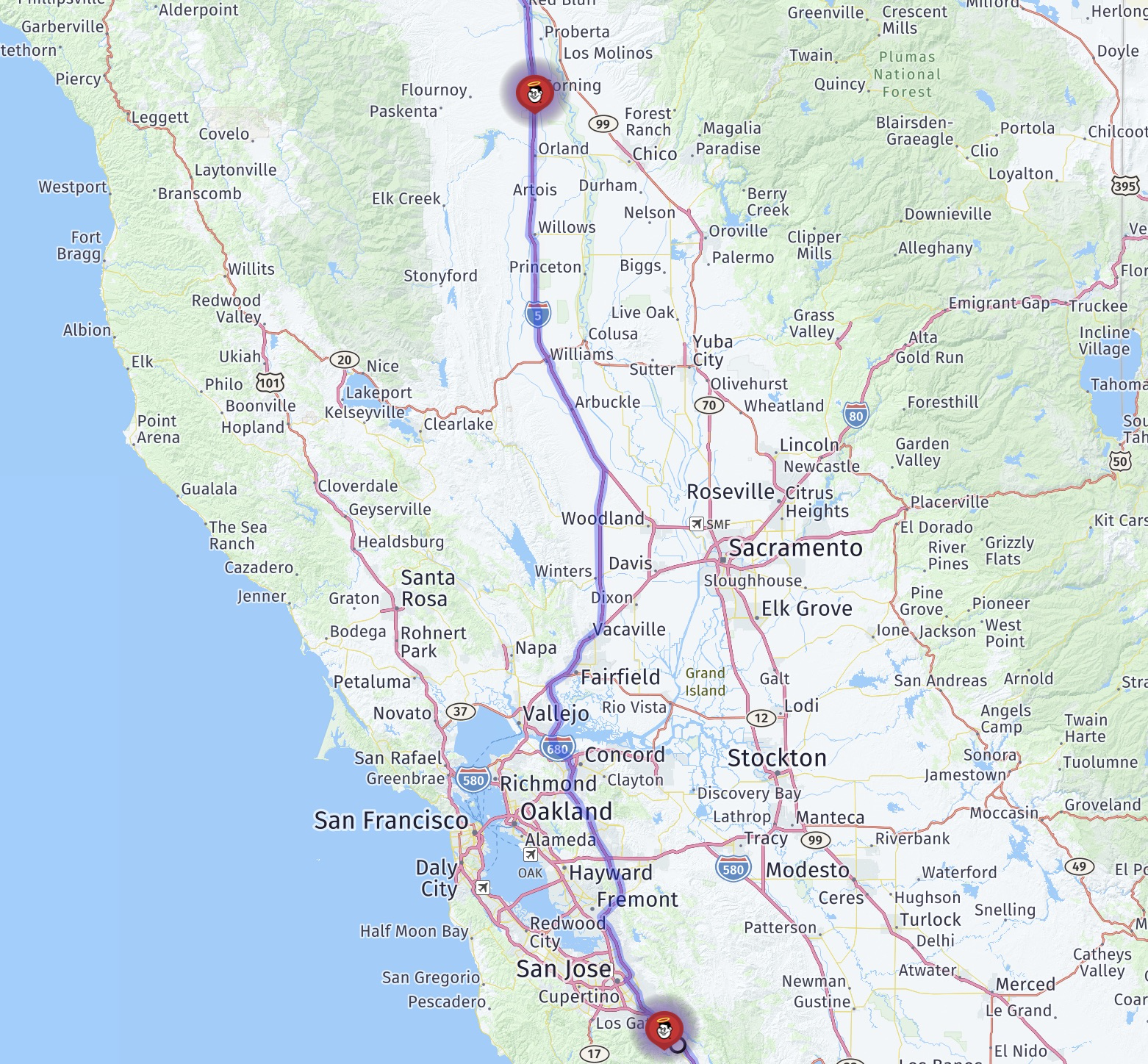 Map route