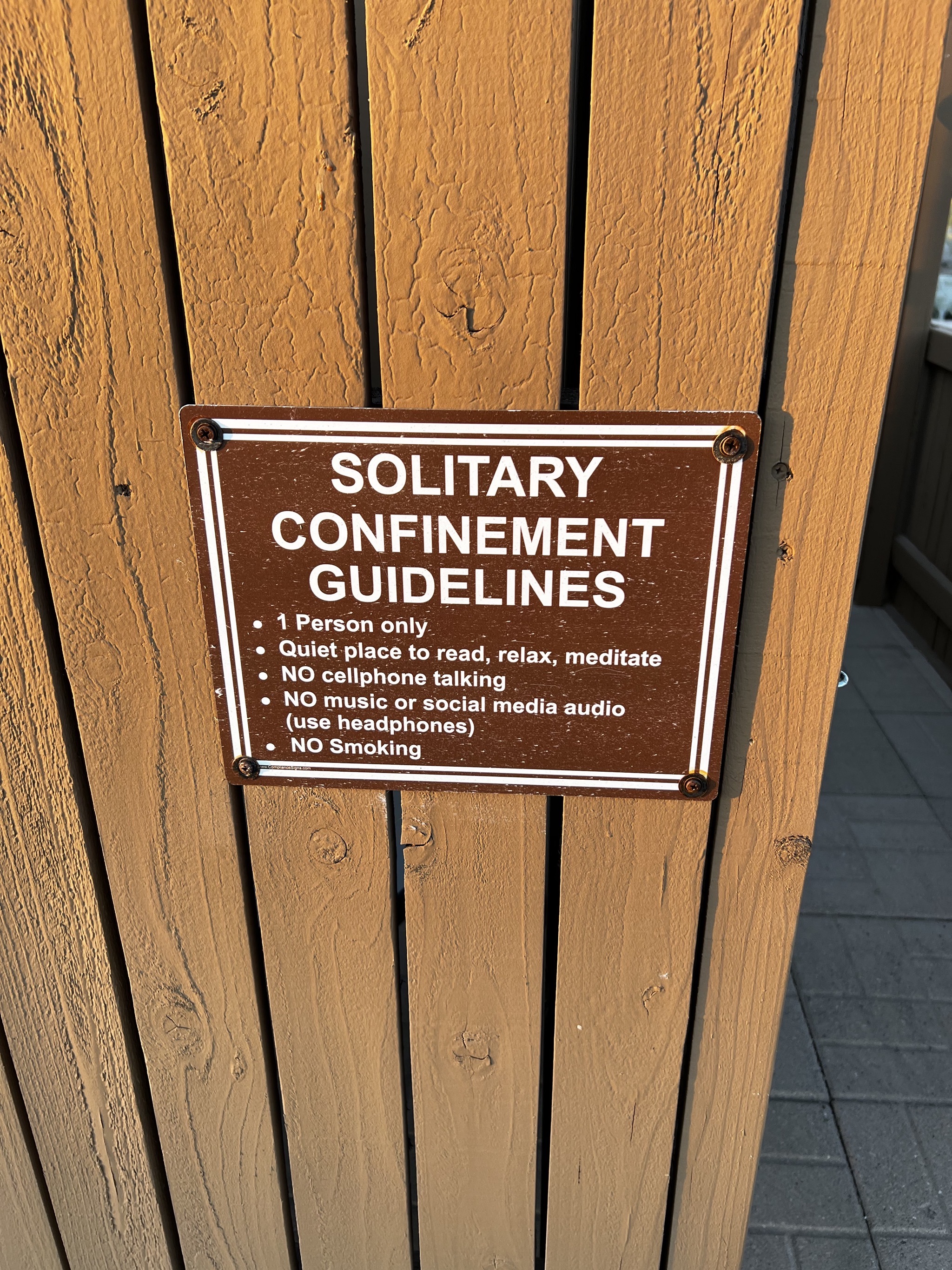 Solitary confinement