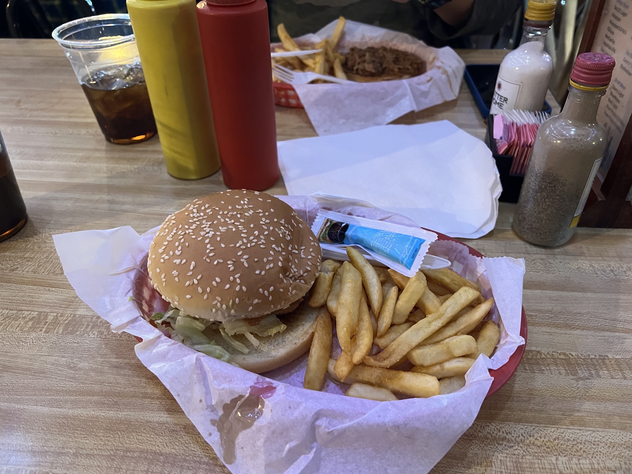 Burger and fries