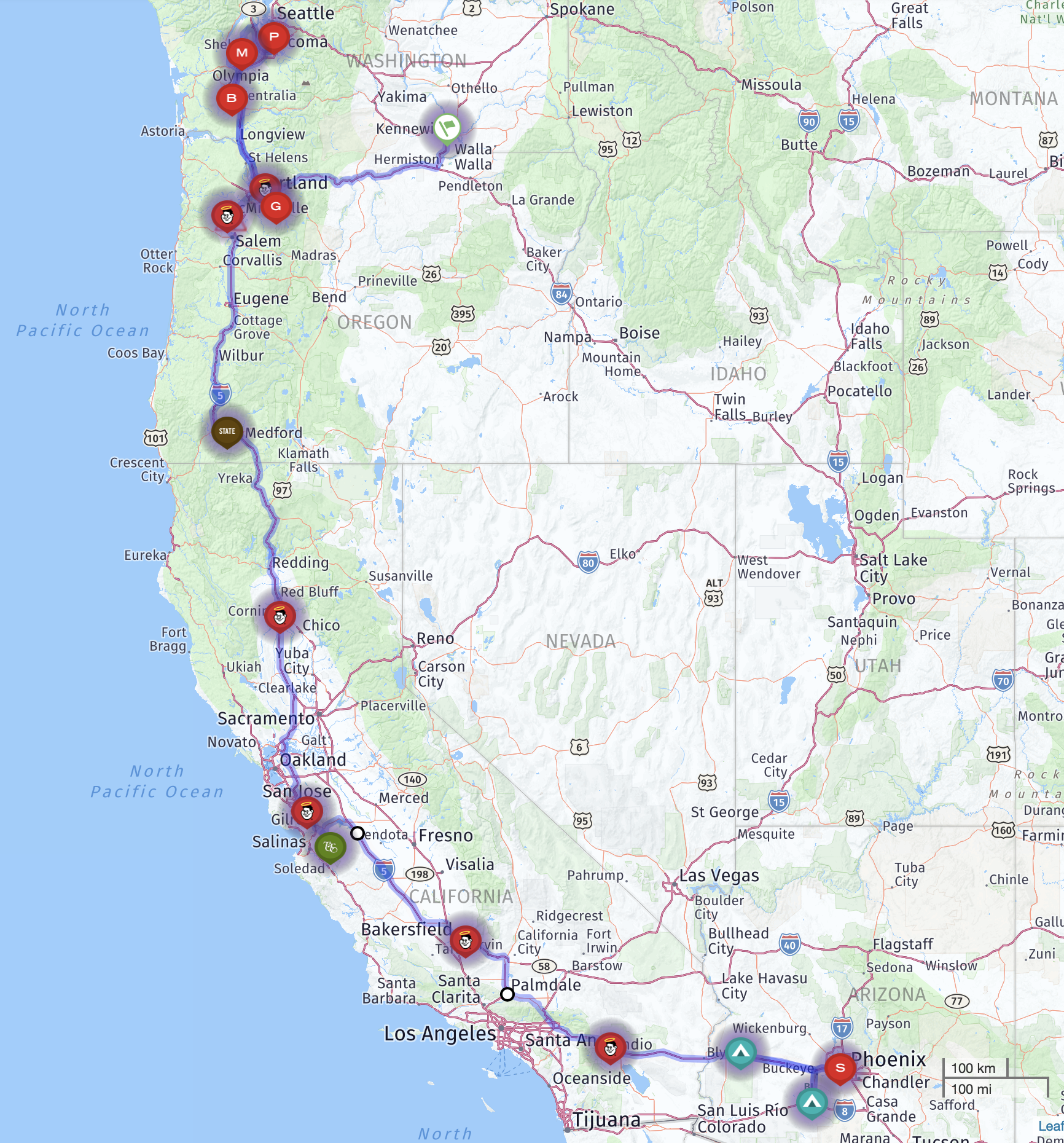 Map route