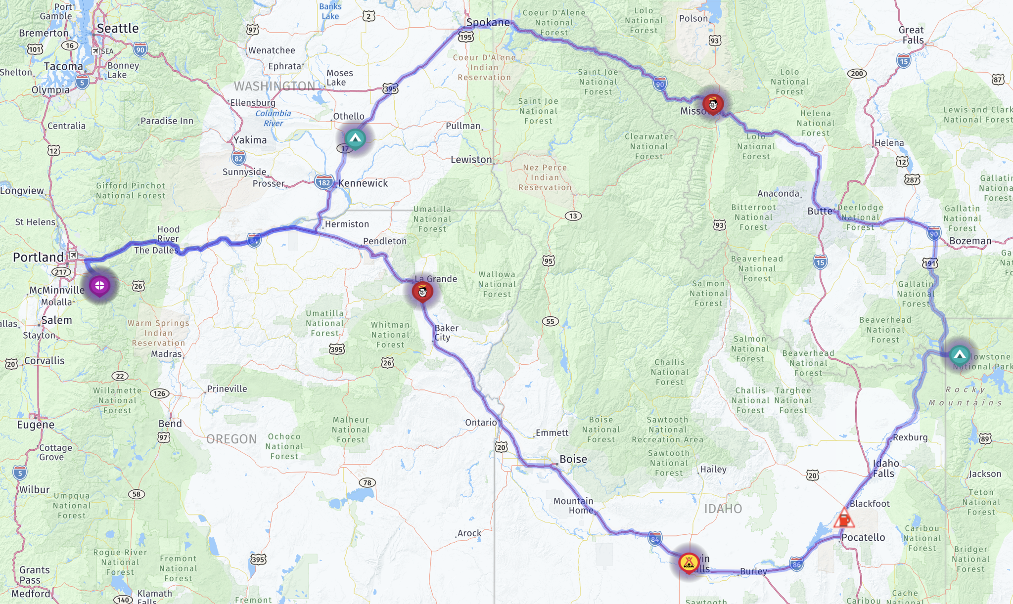 Map route