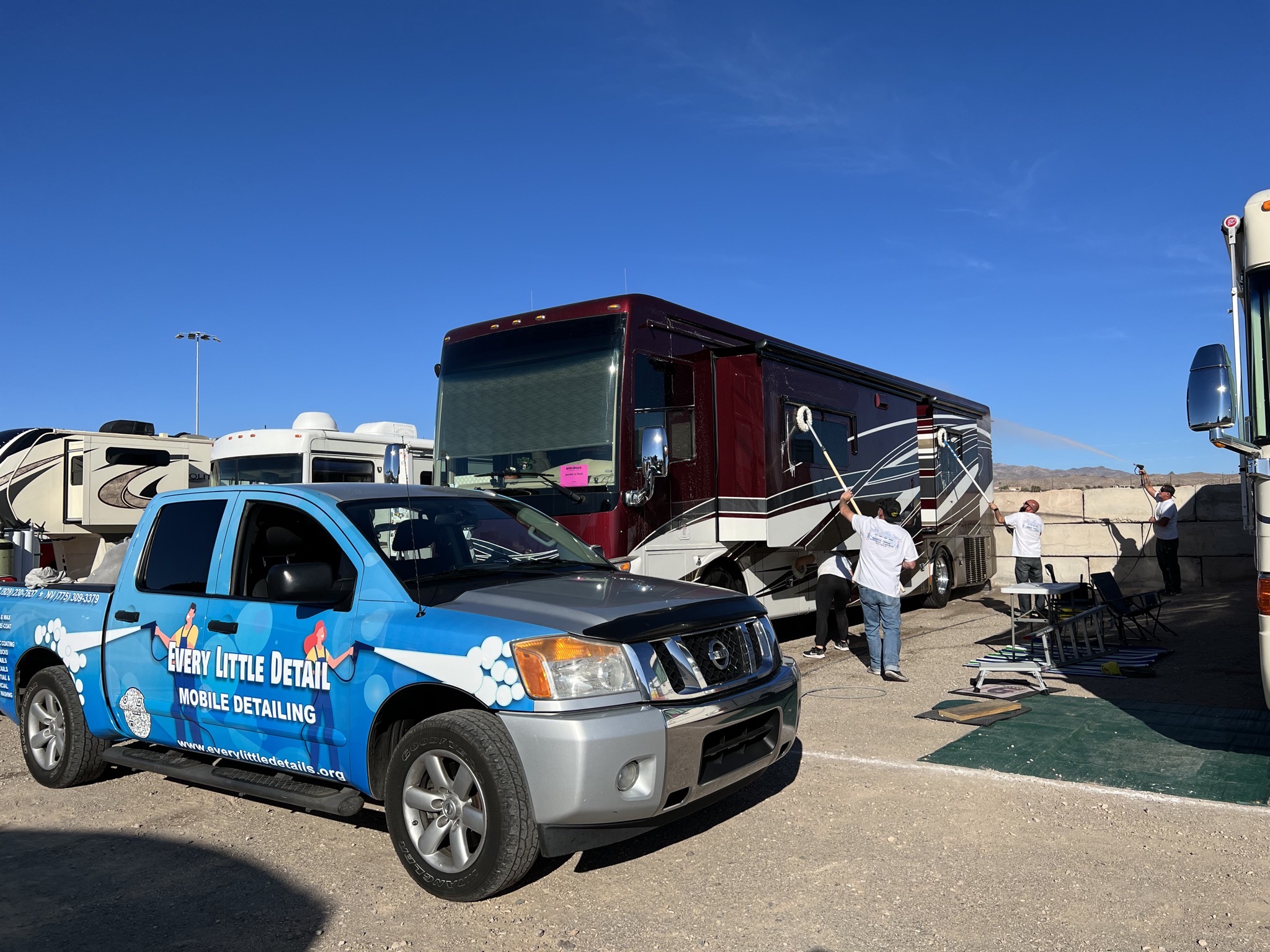 Washing our coach