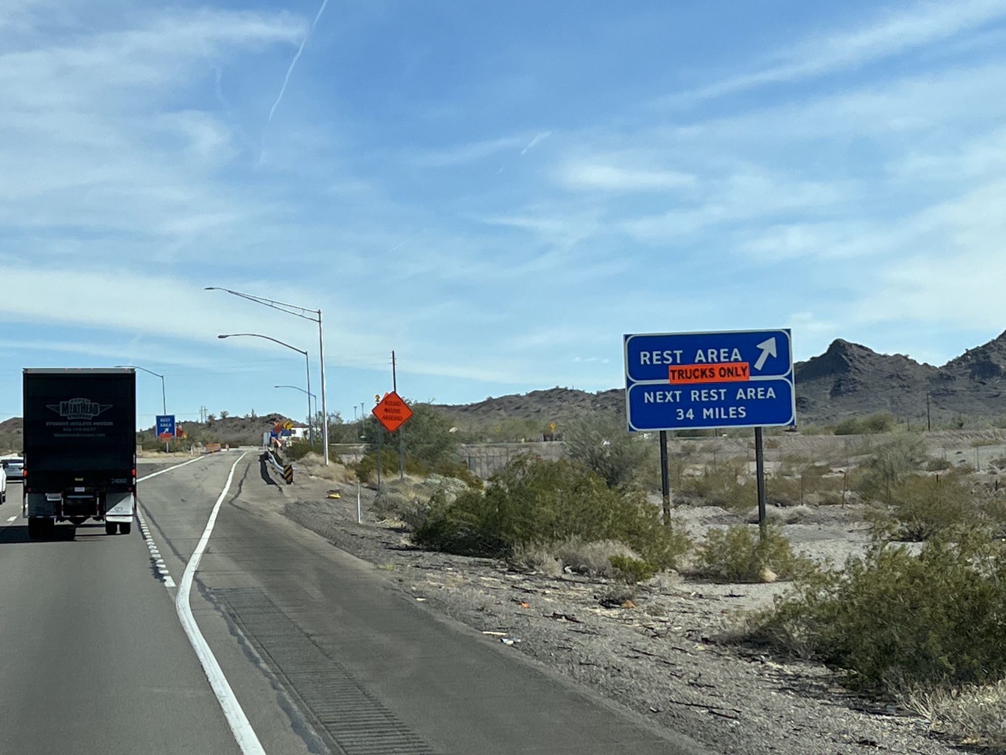 Closed rest area