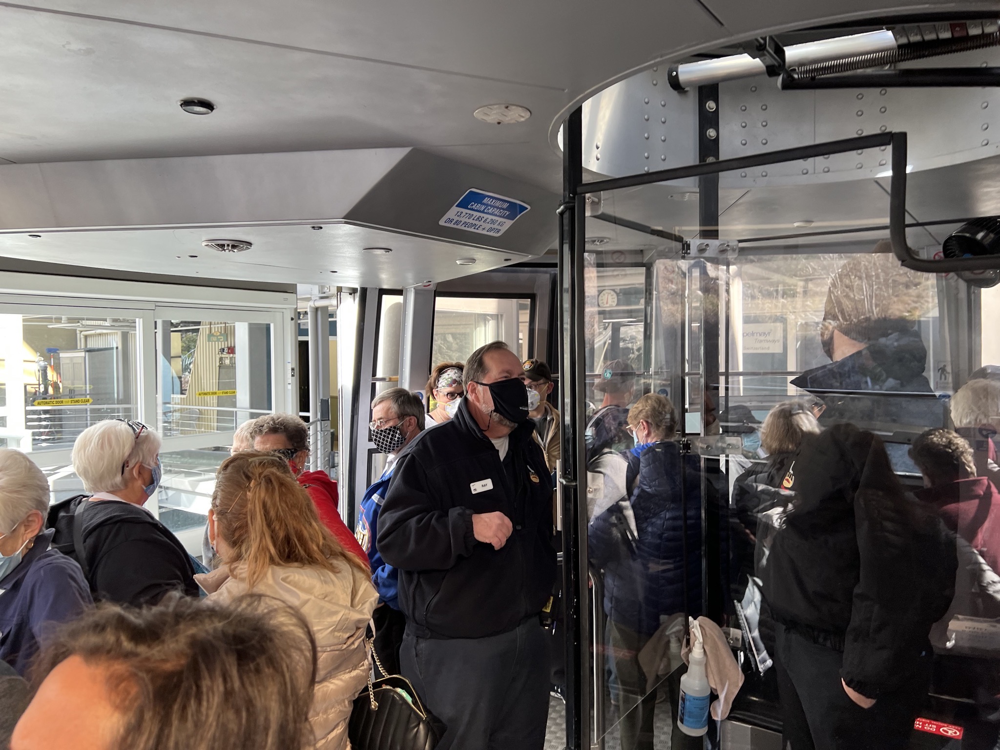 In the tram