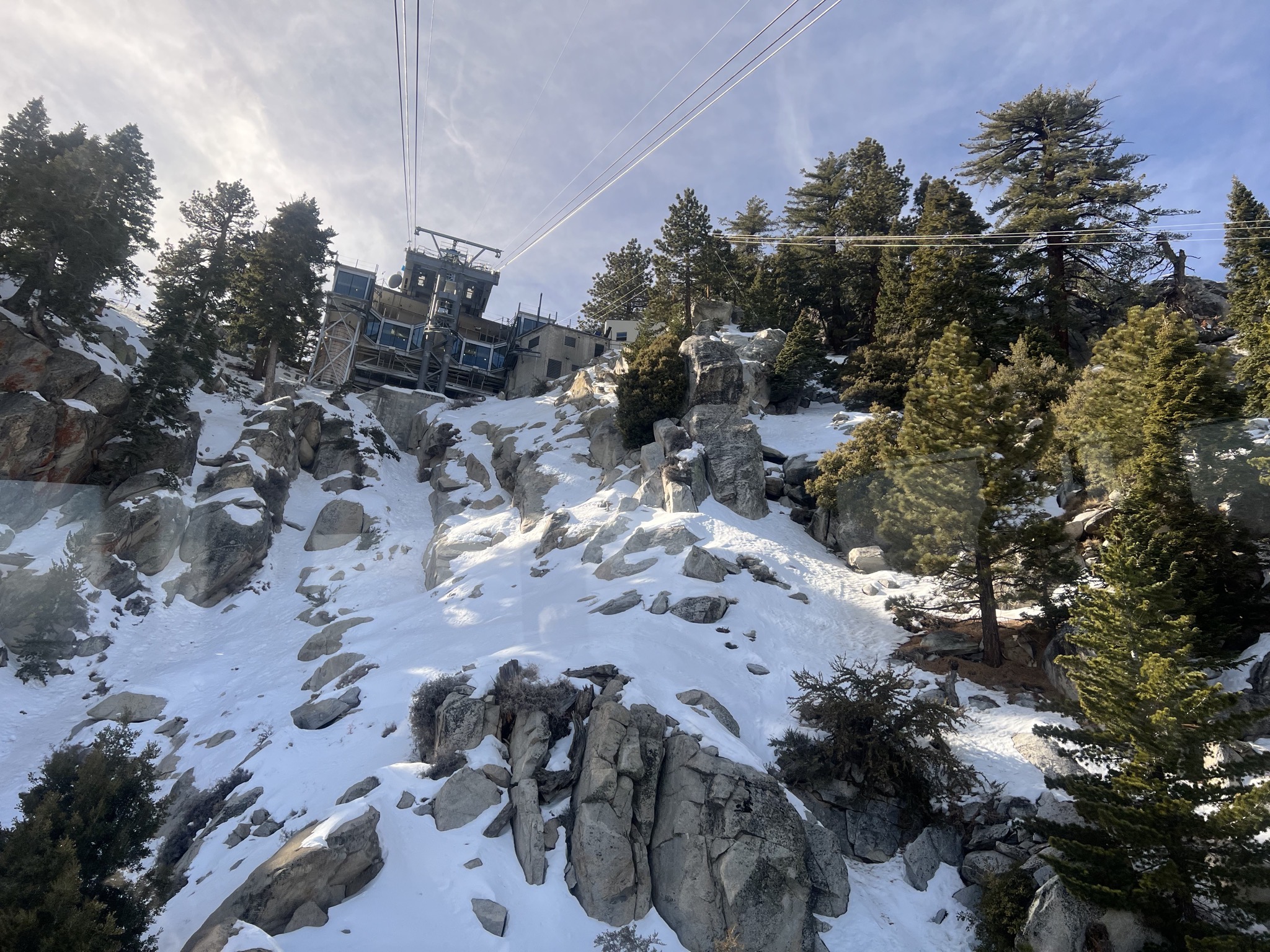 Arriving at mountain station