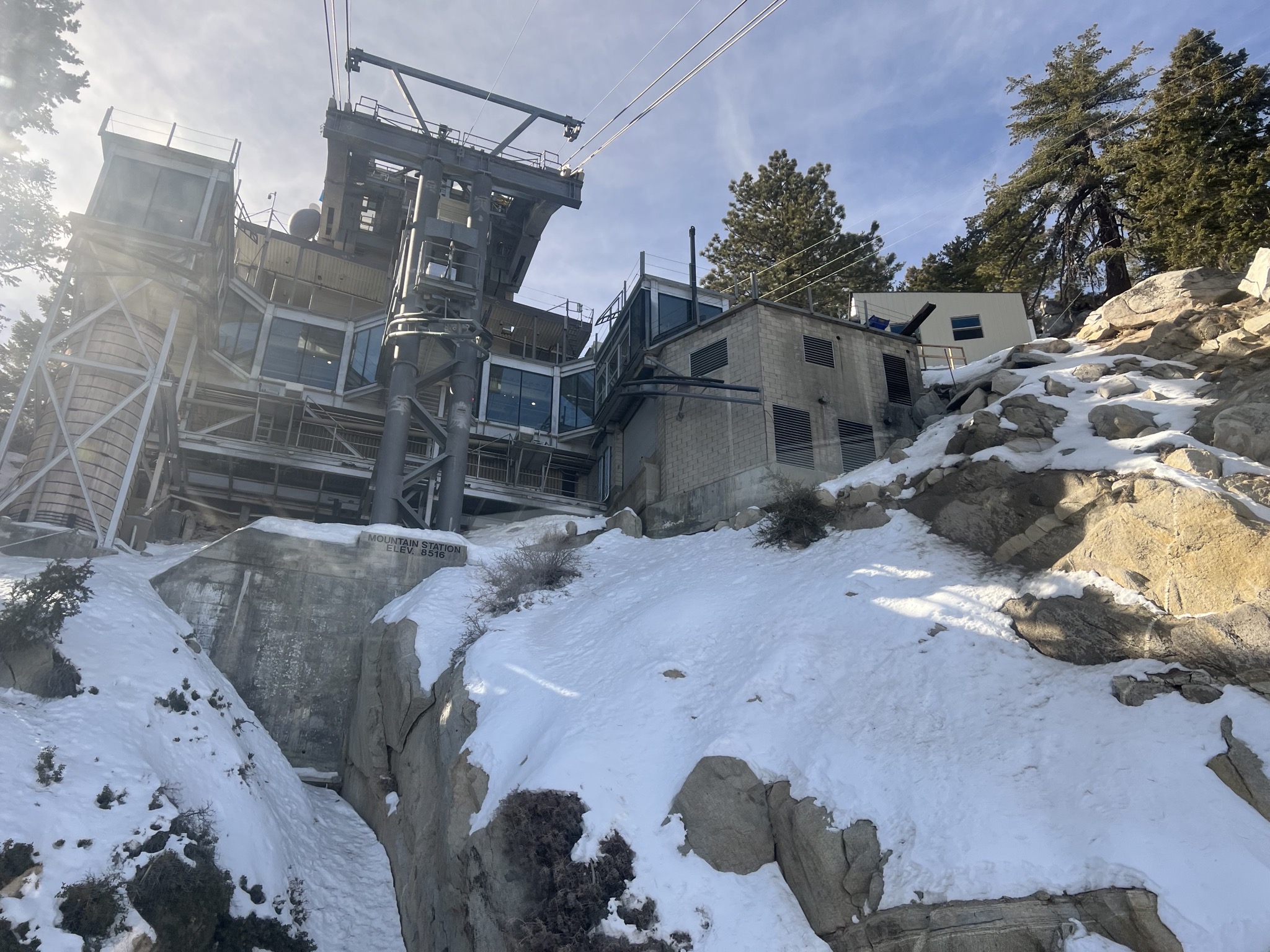 Arriving at mountain station