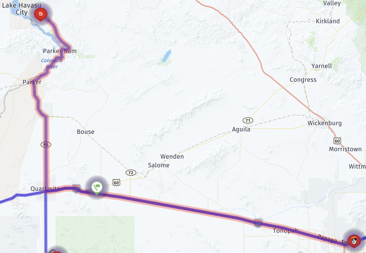 Map route