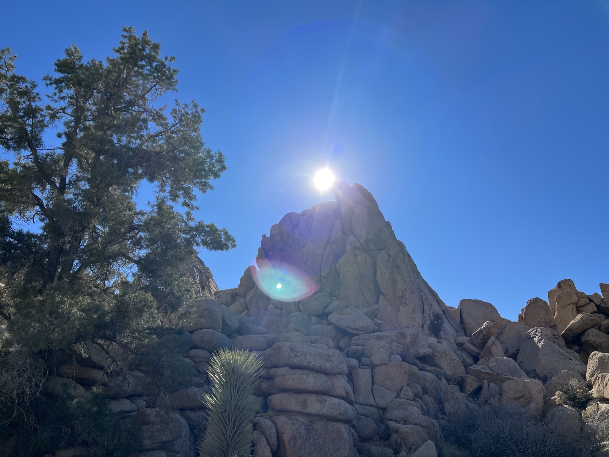 Sun and rocks