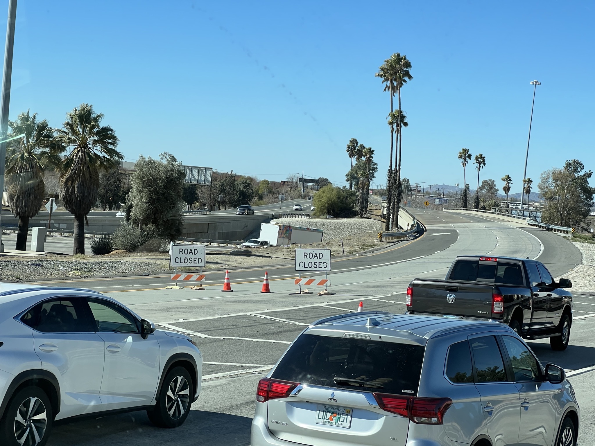 Freeway closed