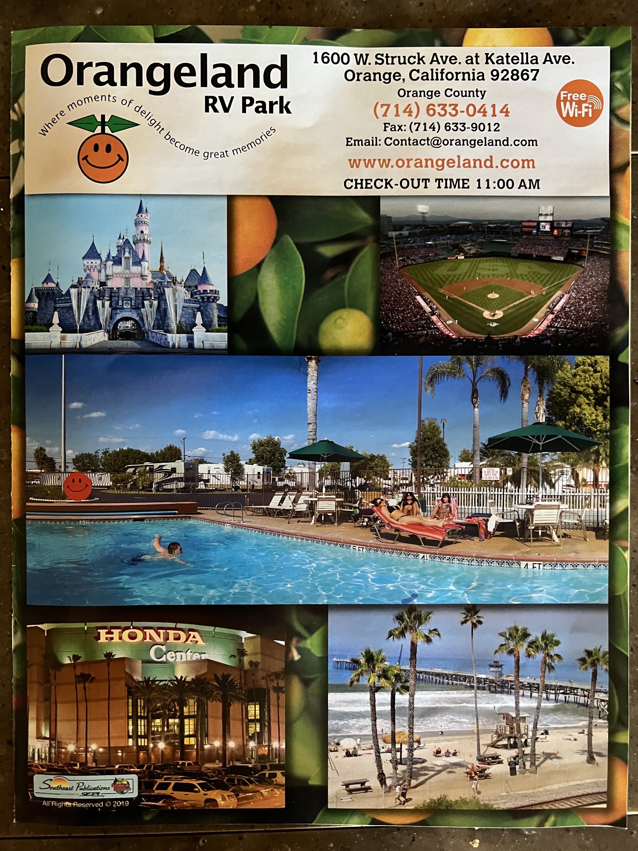 Orangeland RV Park booklet