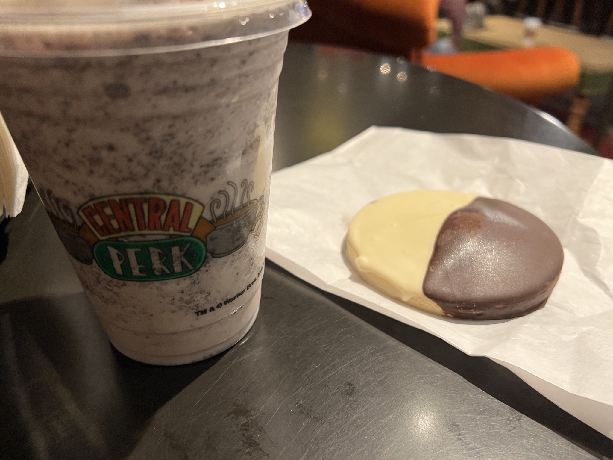 Central Perk cafe beverage and cookie