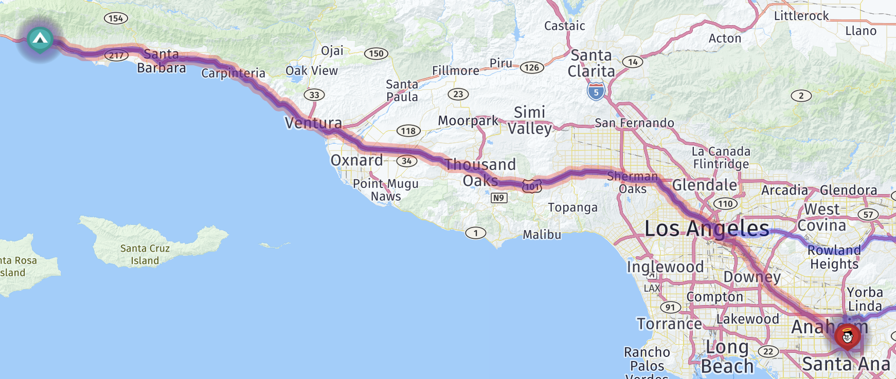 Map route
