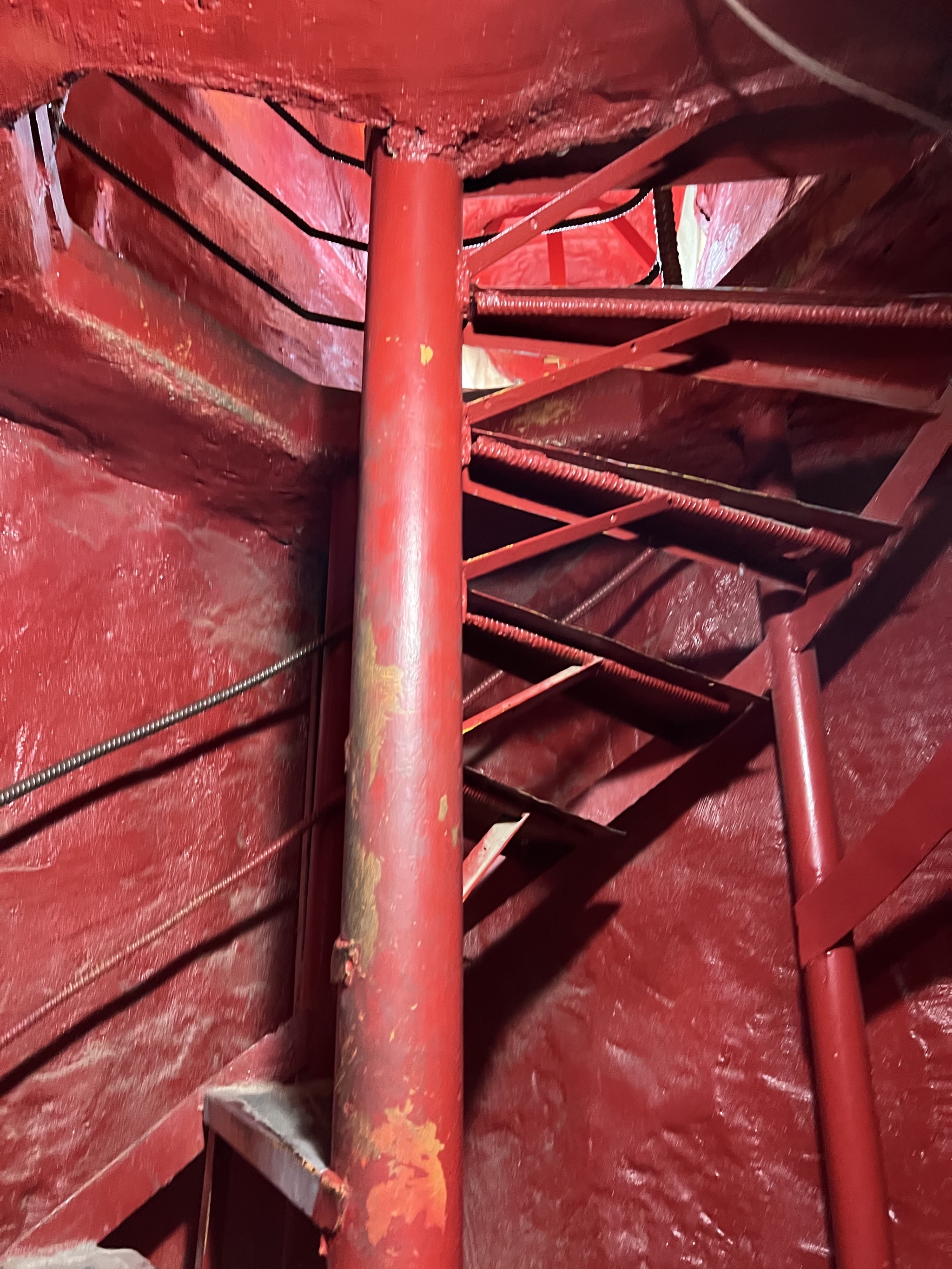 Stairs inside dinosaur