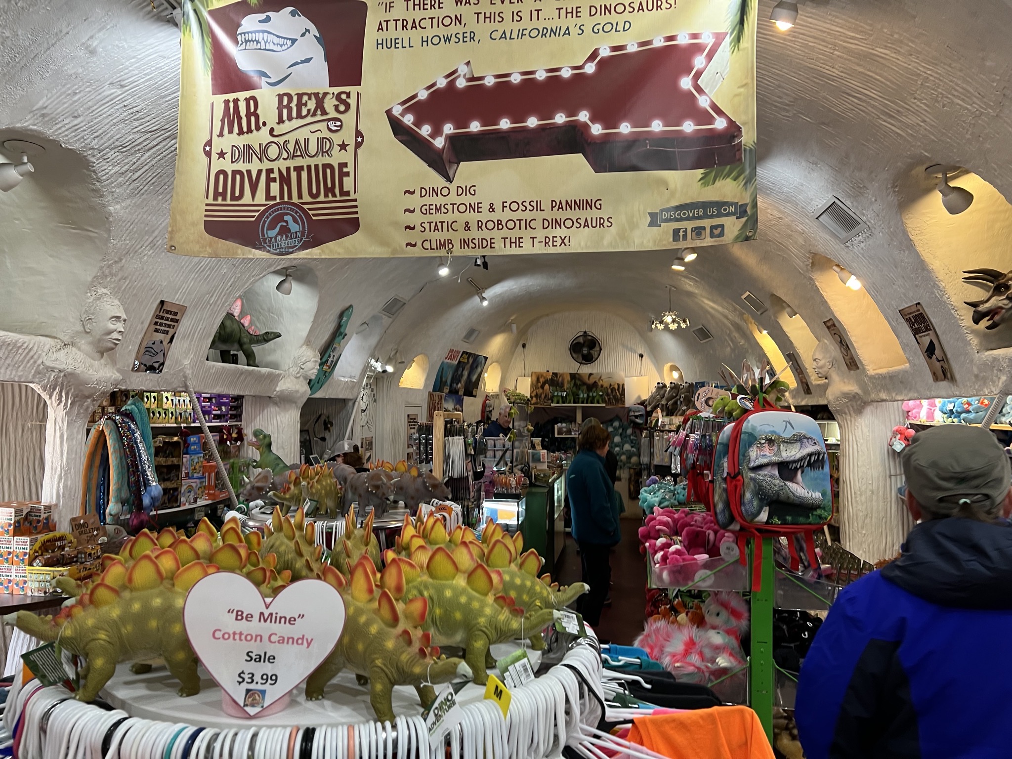 Gift shop inside dinosaur
