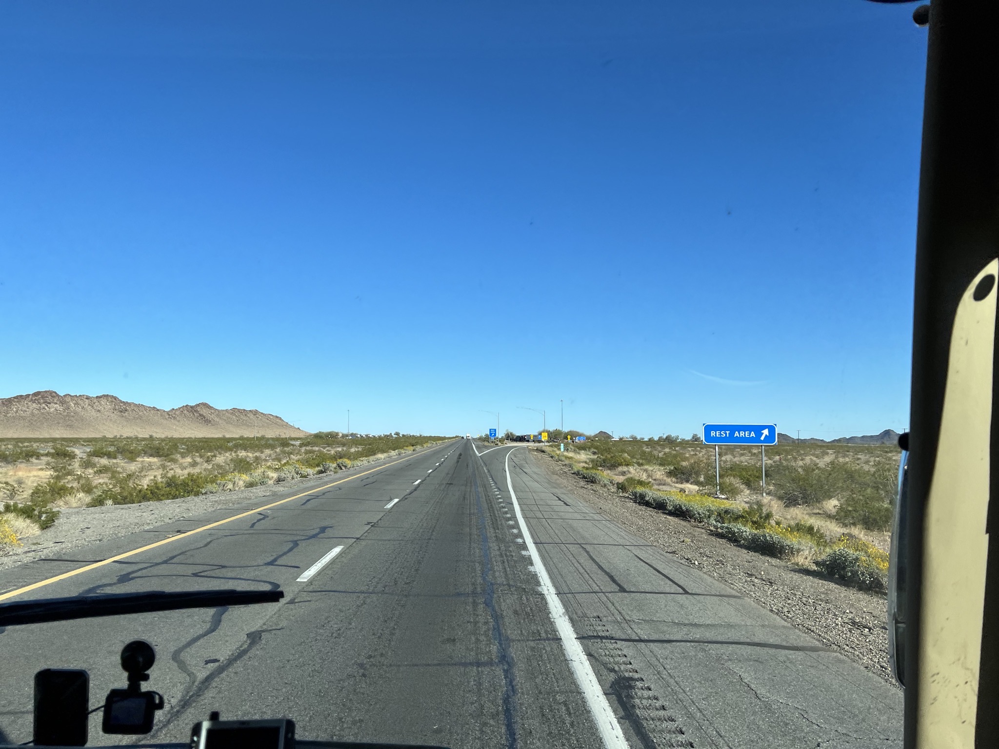 Rest area exit
