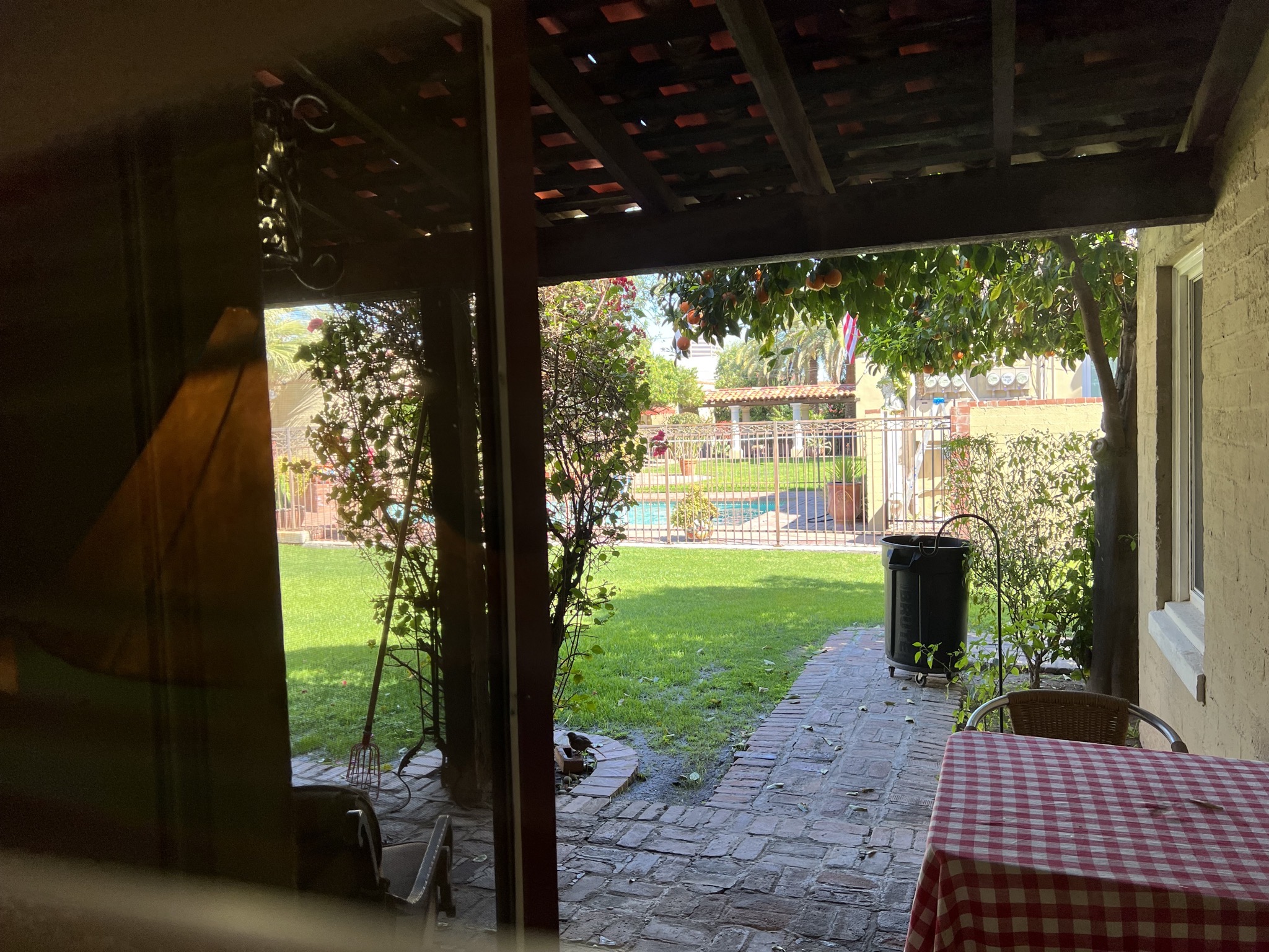 View out the door