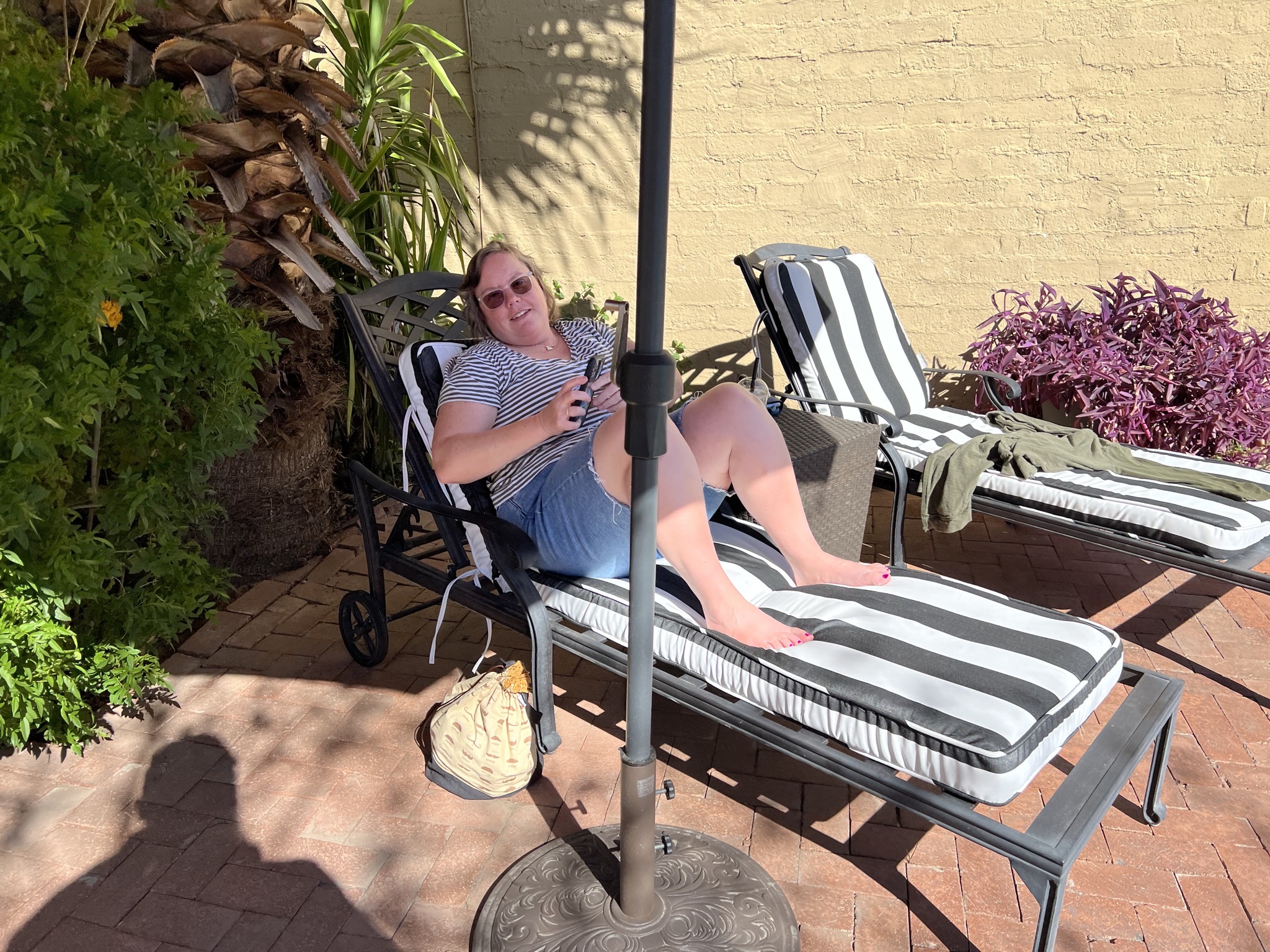 Jenn by pool