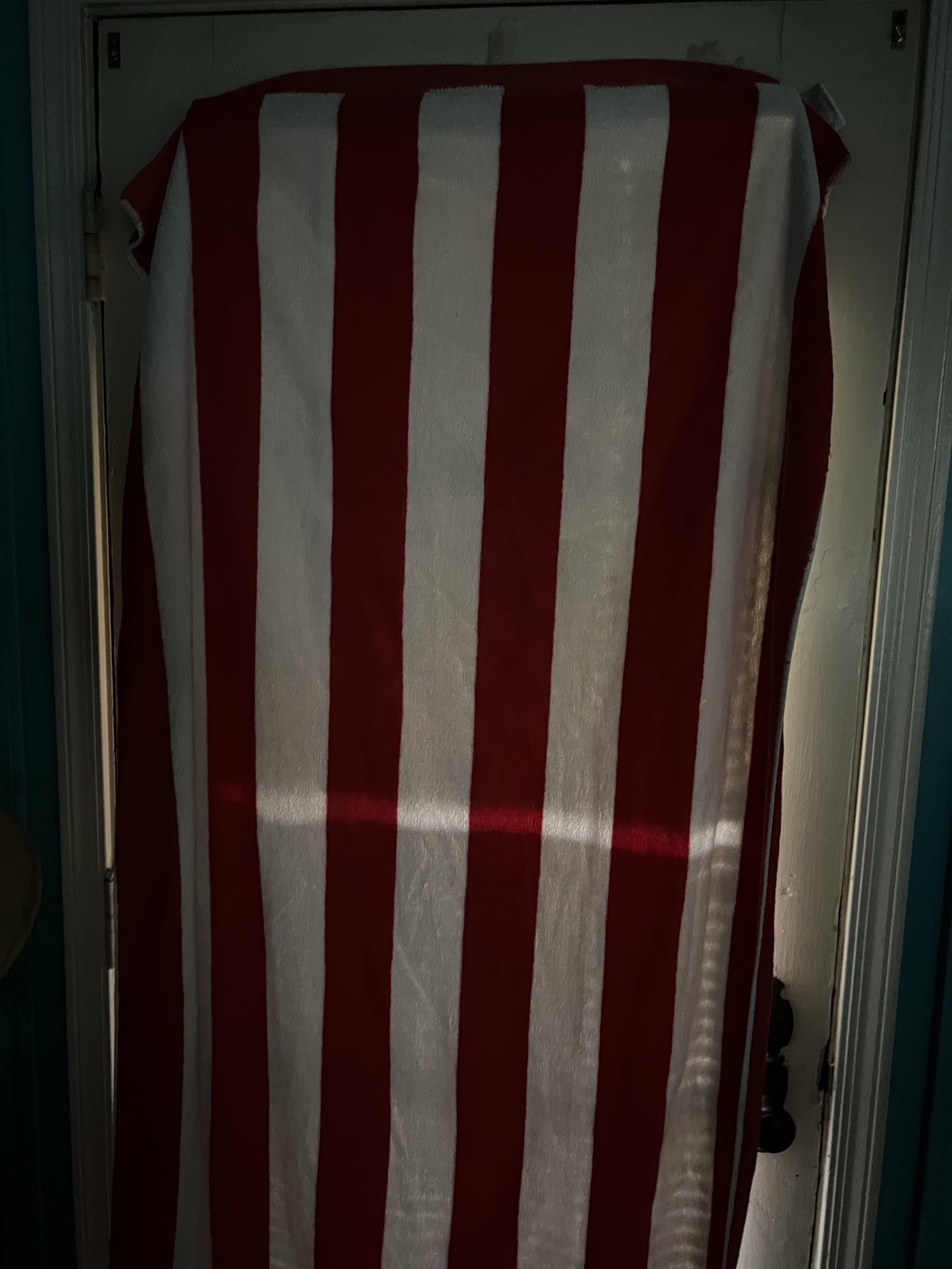 Towel over door