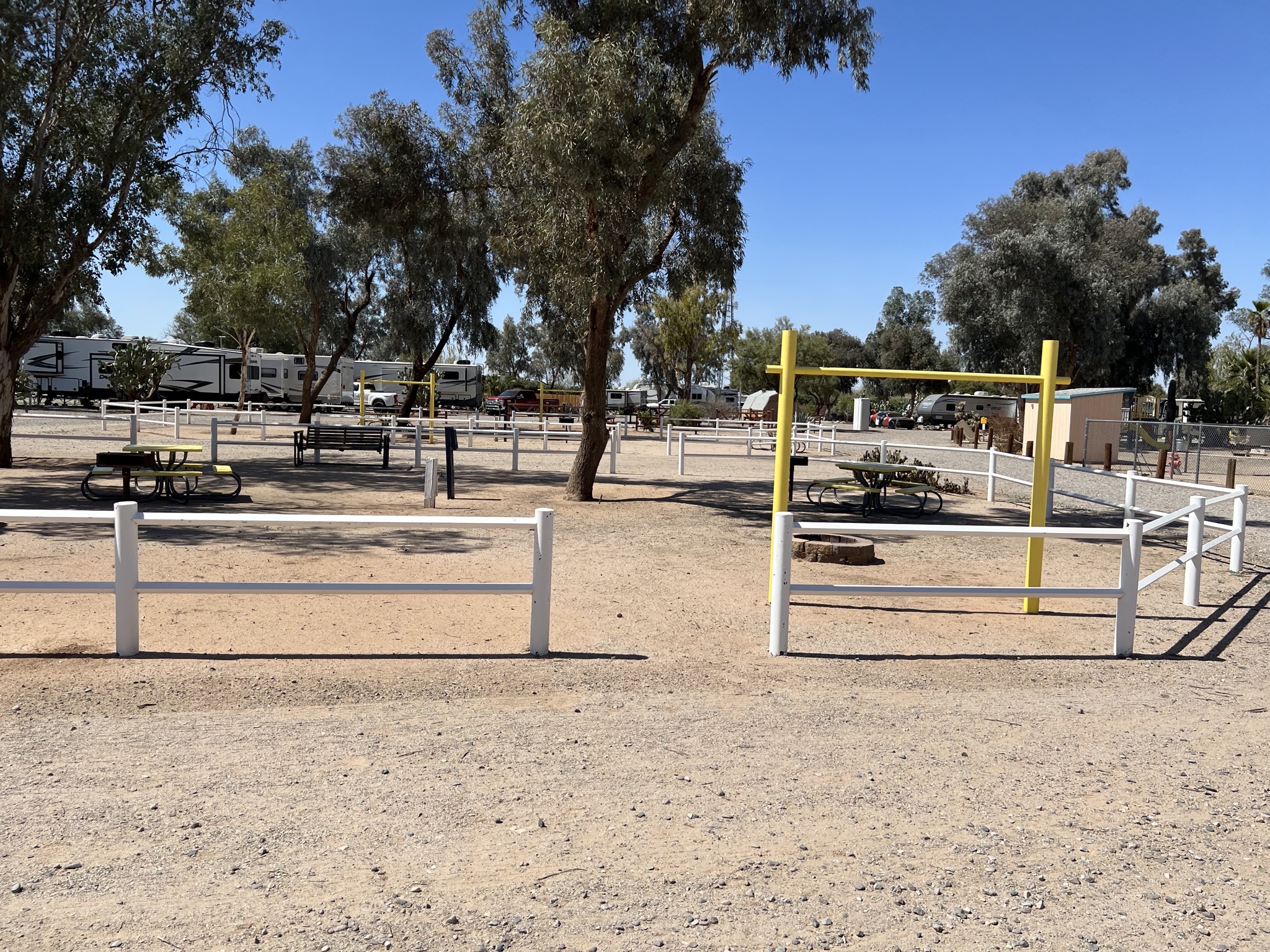 Tent camping area