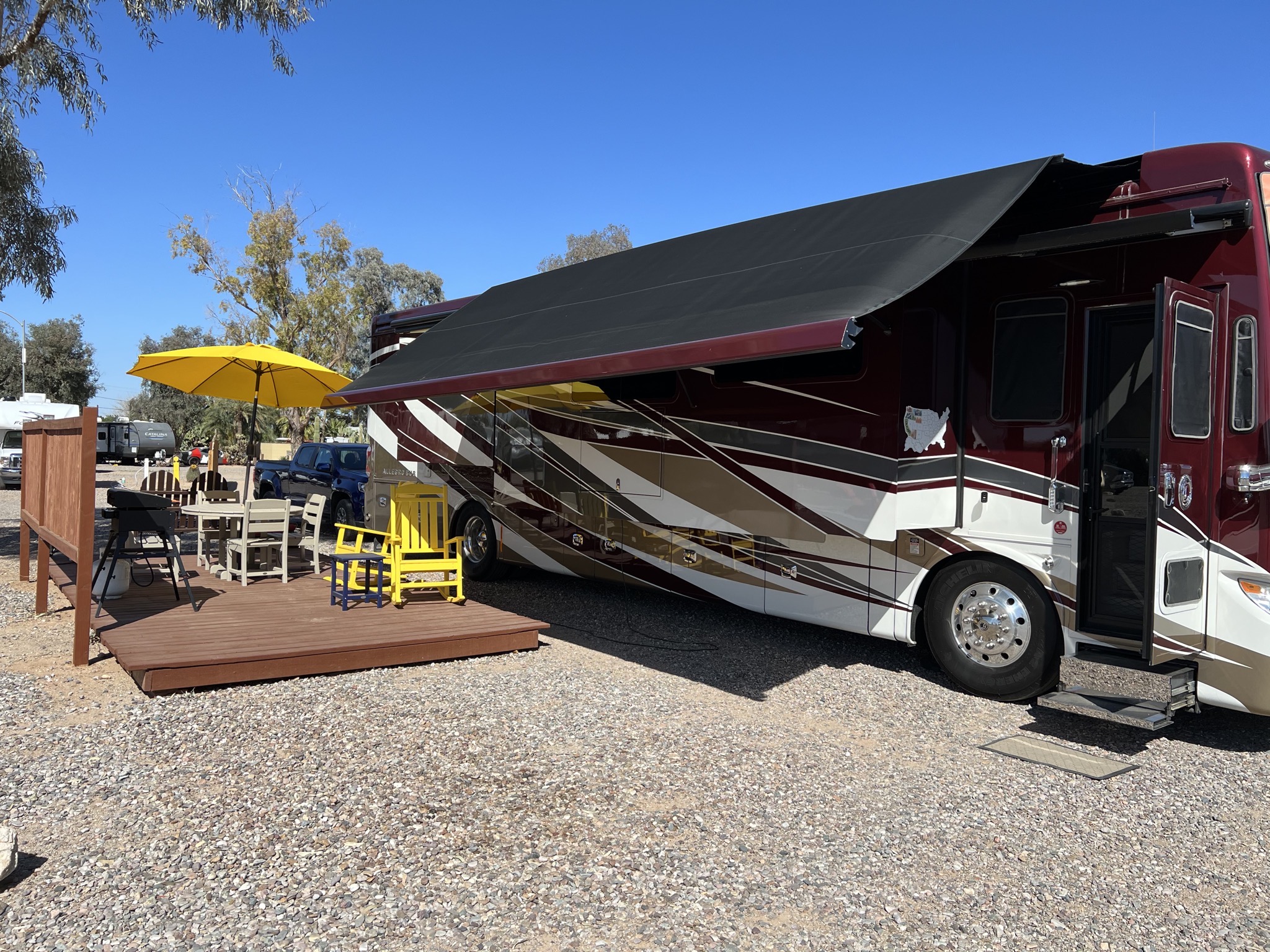 Deck and coach