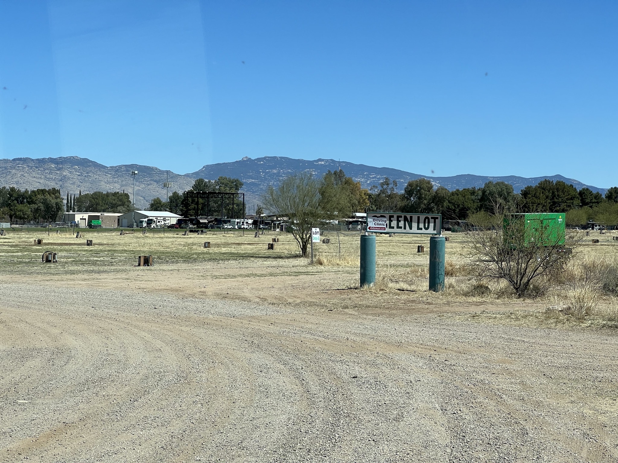 RV driving school sign