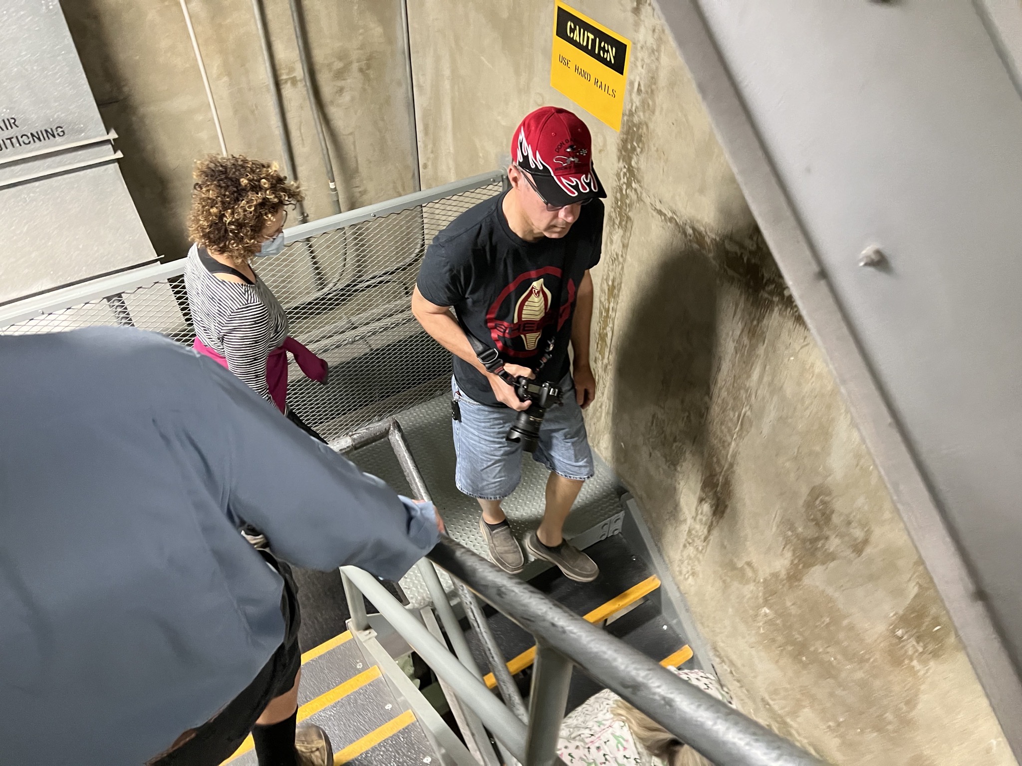 Heading down stairs