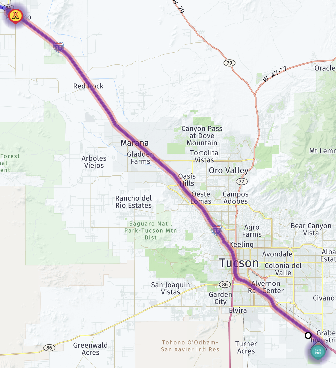 Map route