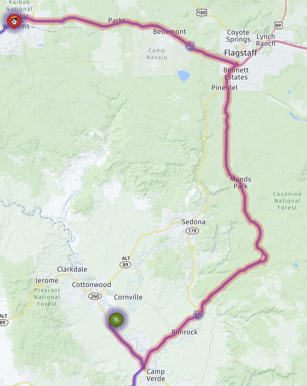 Map route