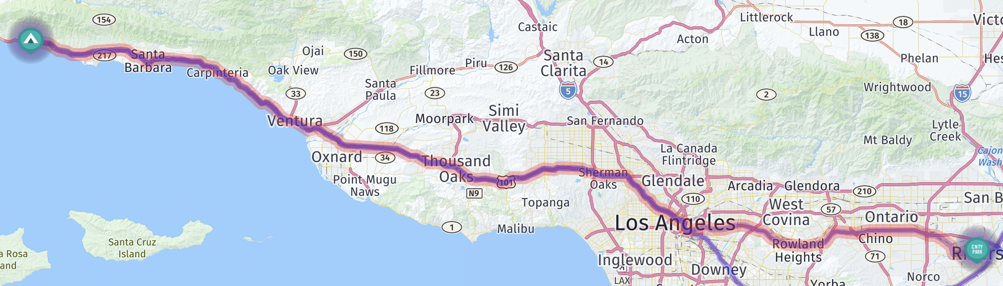 Map route