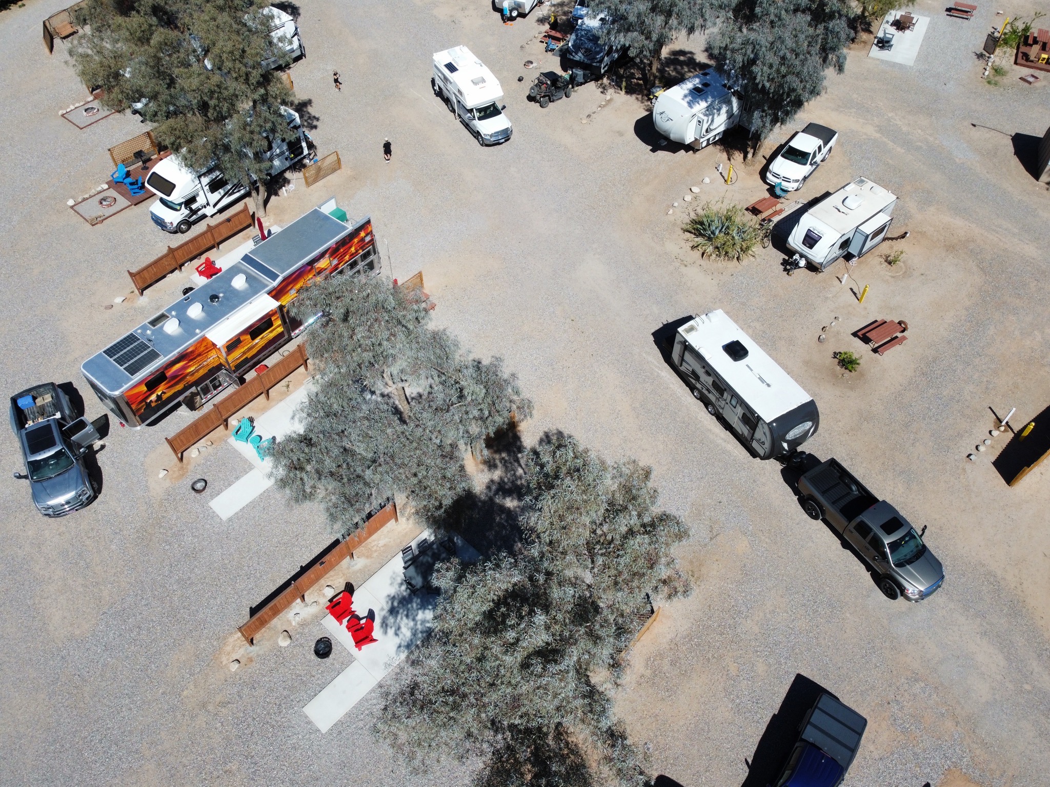 Aerial view of sites