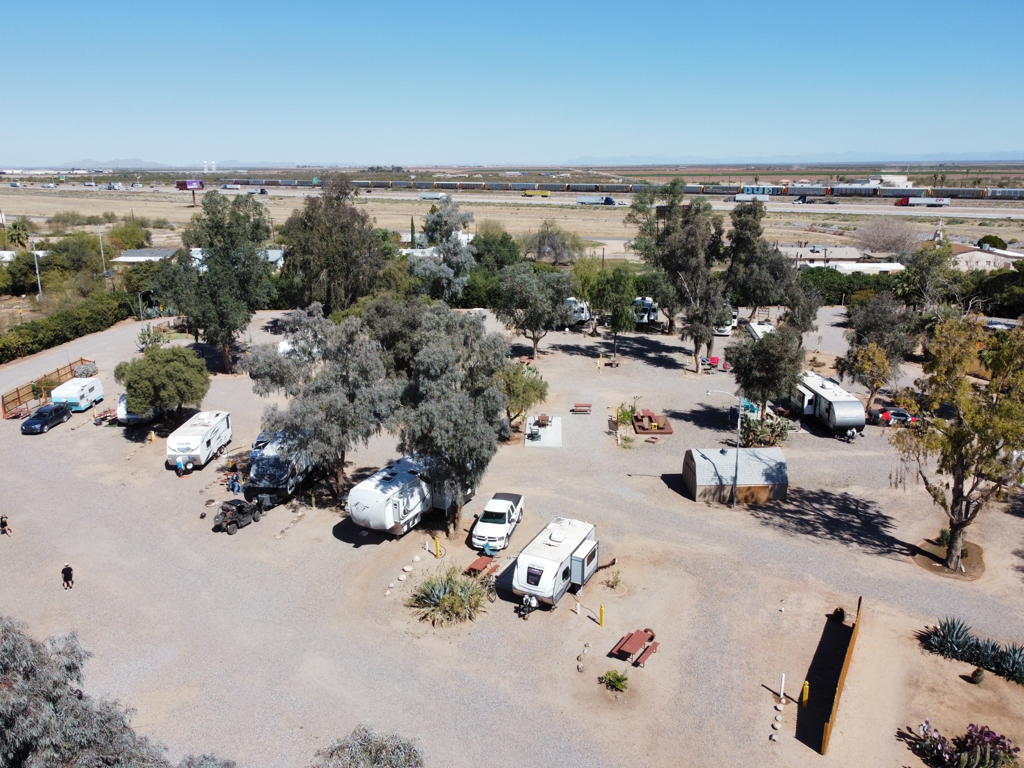 Aerial view of sites