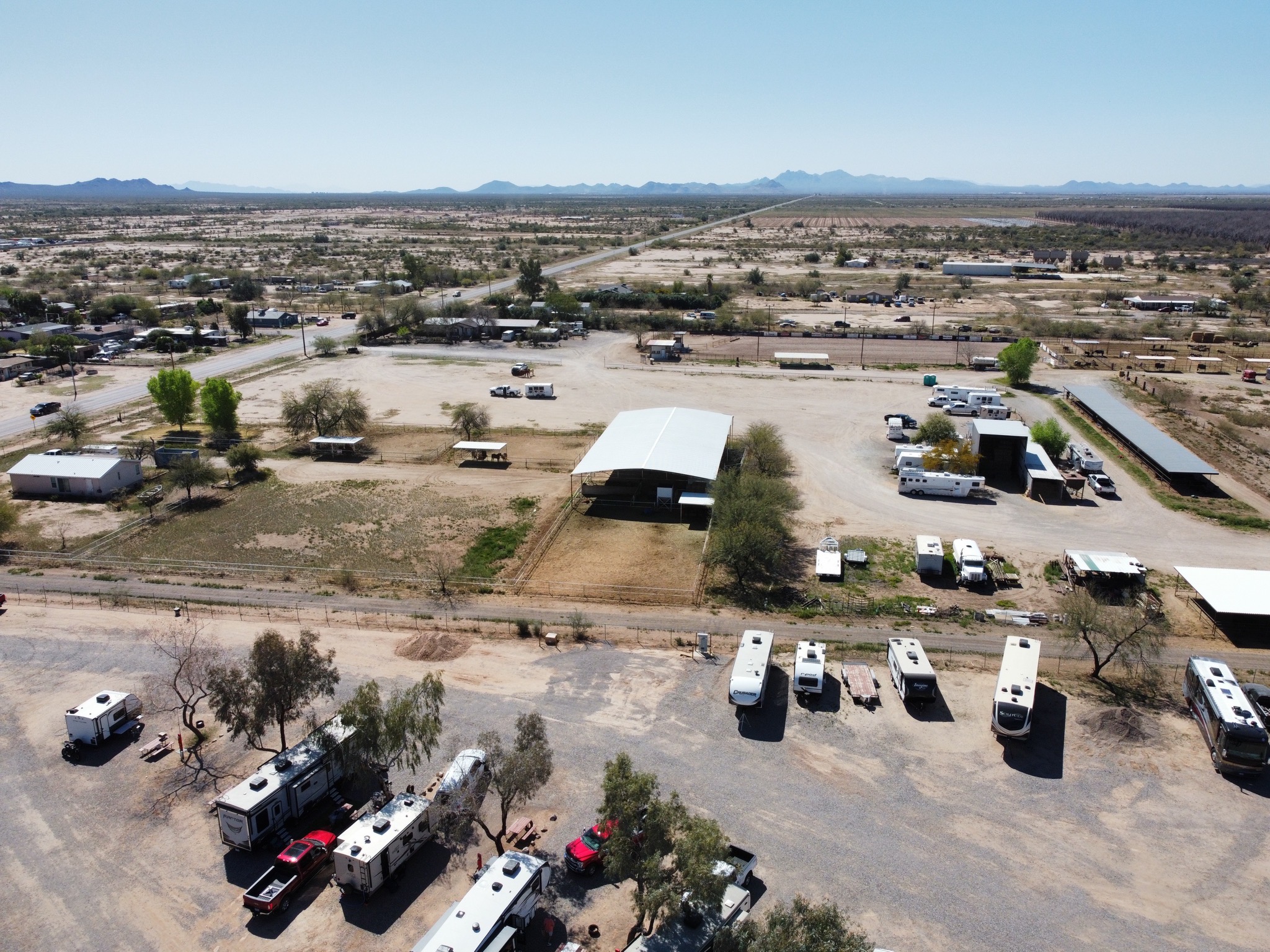 Aerial view of sites