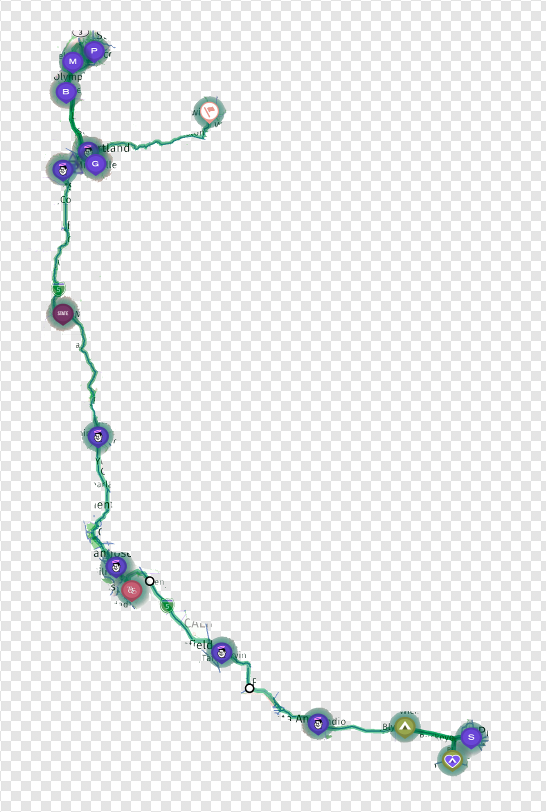 Route map 2021
