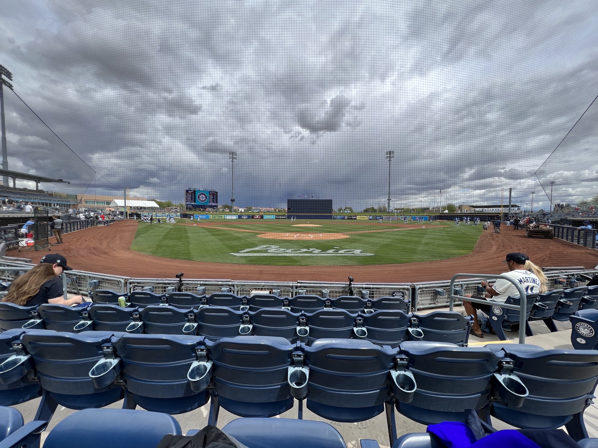 Wide-angle view from our seats