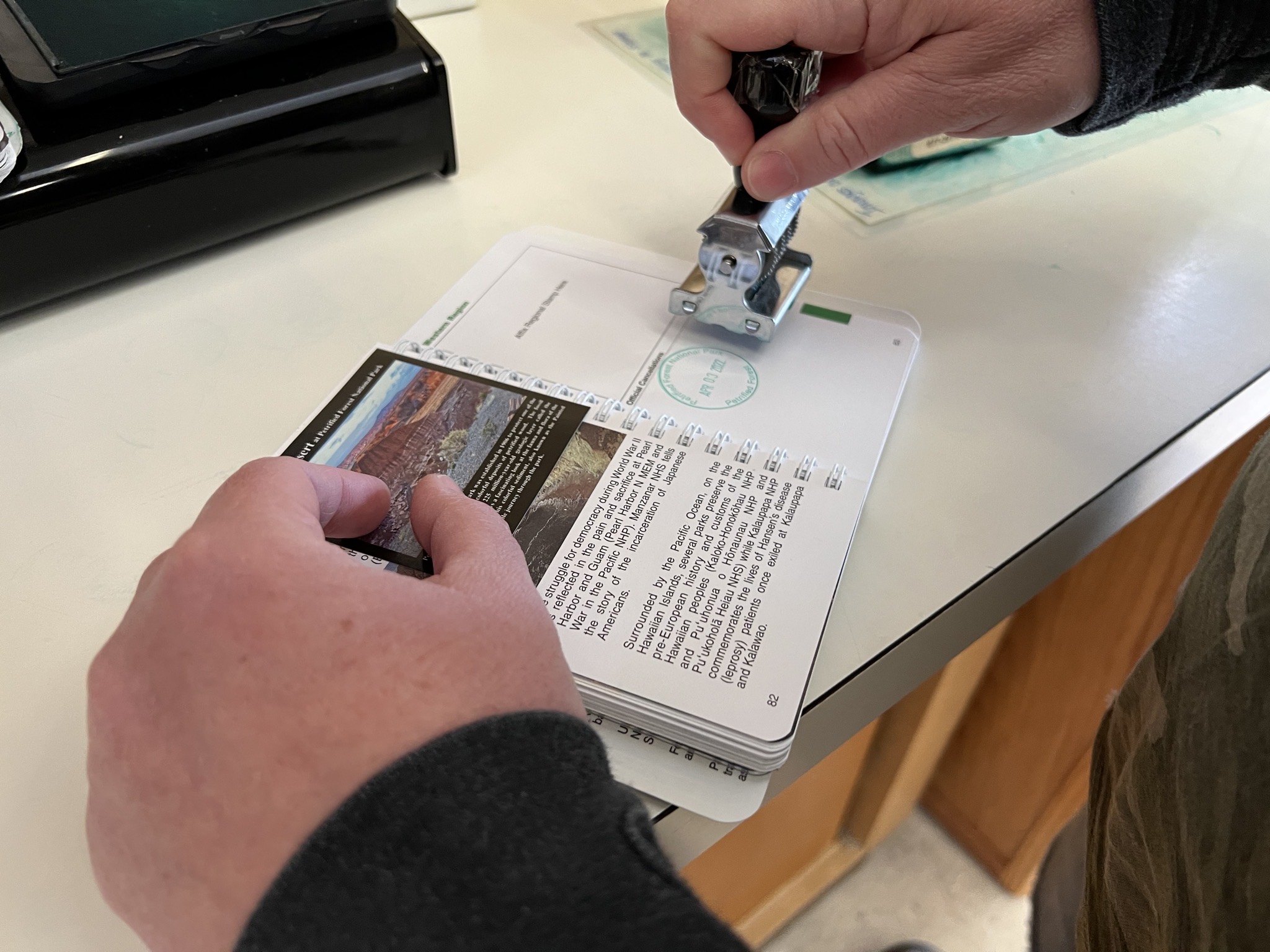 Stamping passport