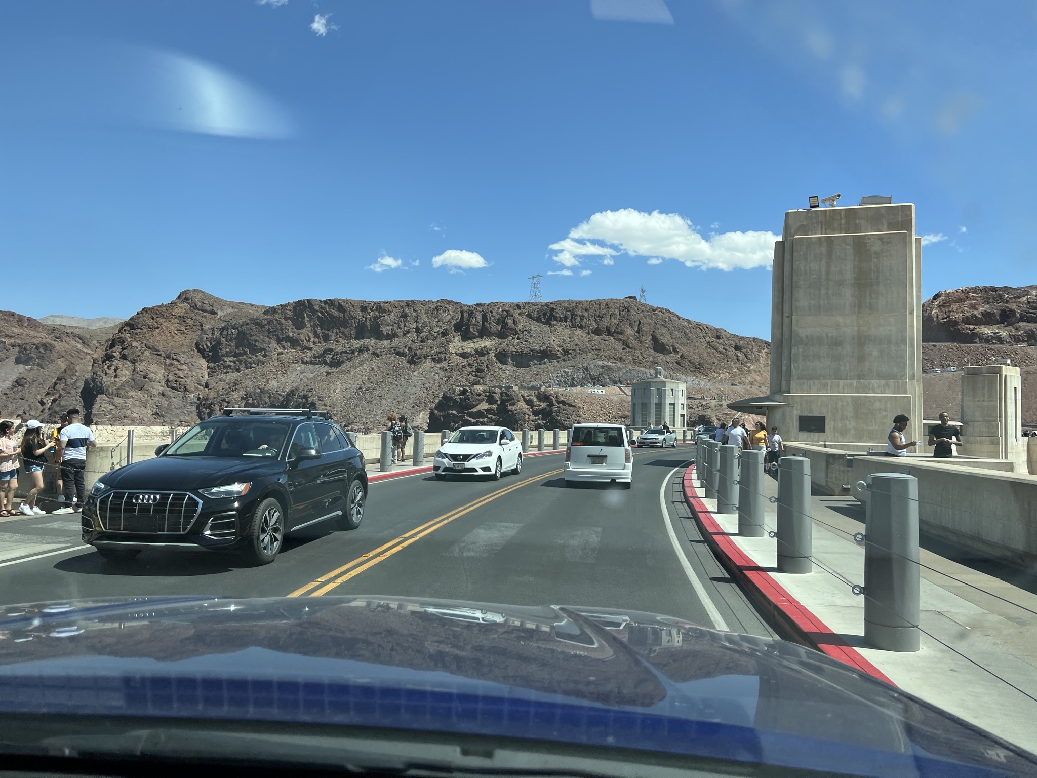 Driving over Hoover Dam