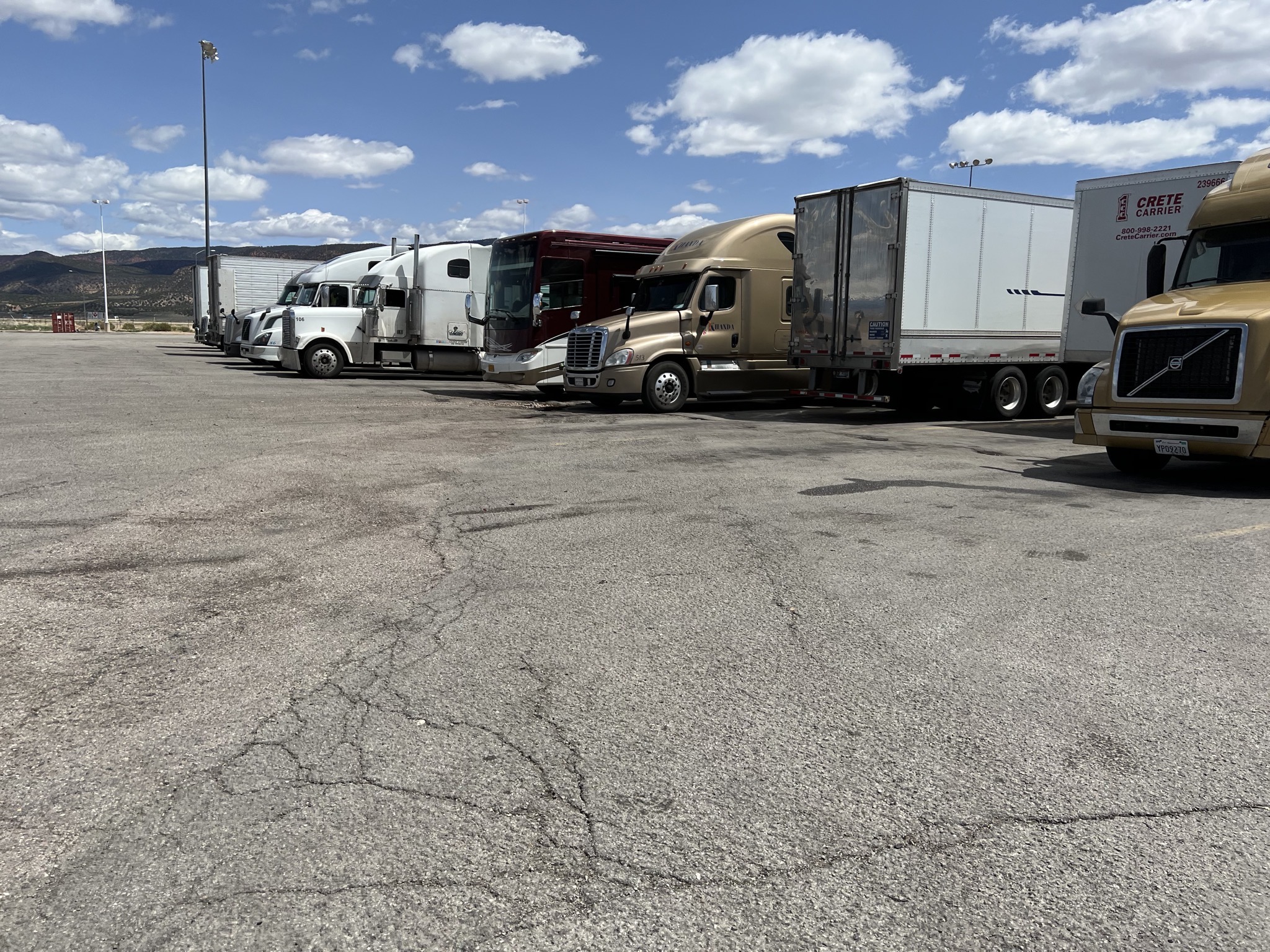 Parked with the trucks