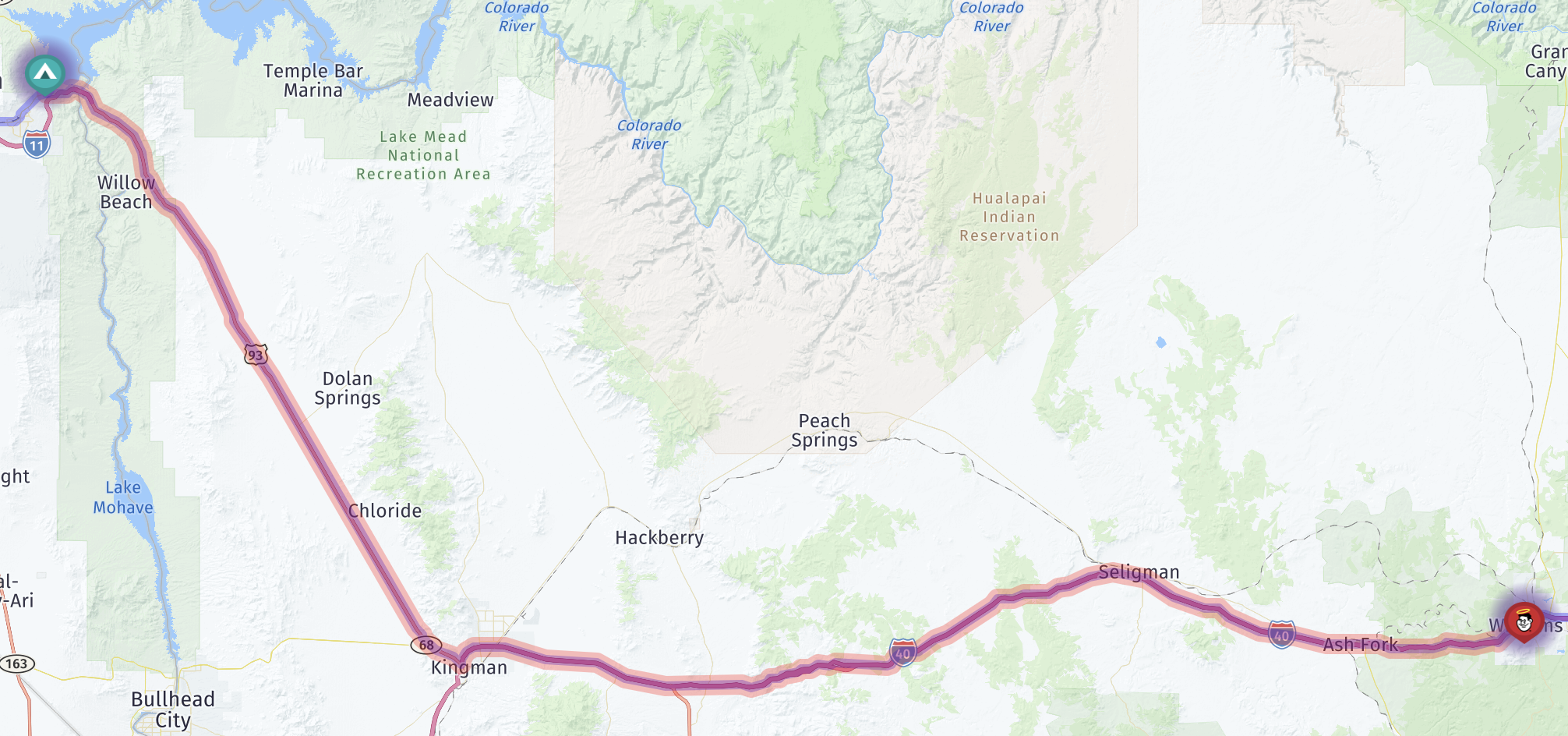 Map route